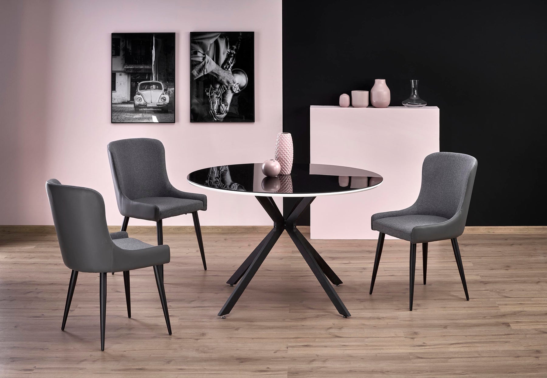 Tavolo rotondo per 4 persone rovere Parnaso 120x76 cm