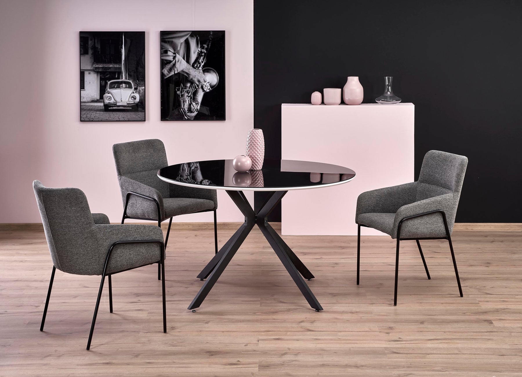 Tavolo rotondo per 4 persone rovere Parnaso 120x76 cm