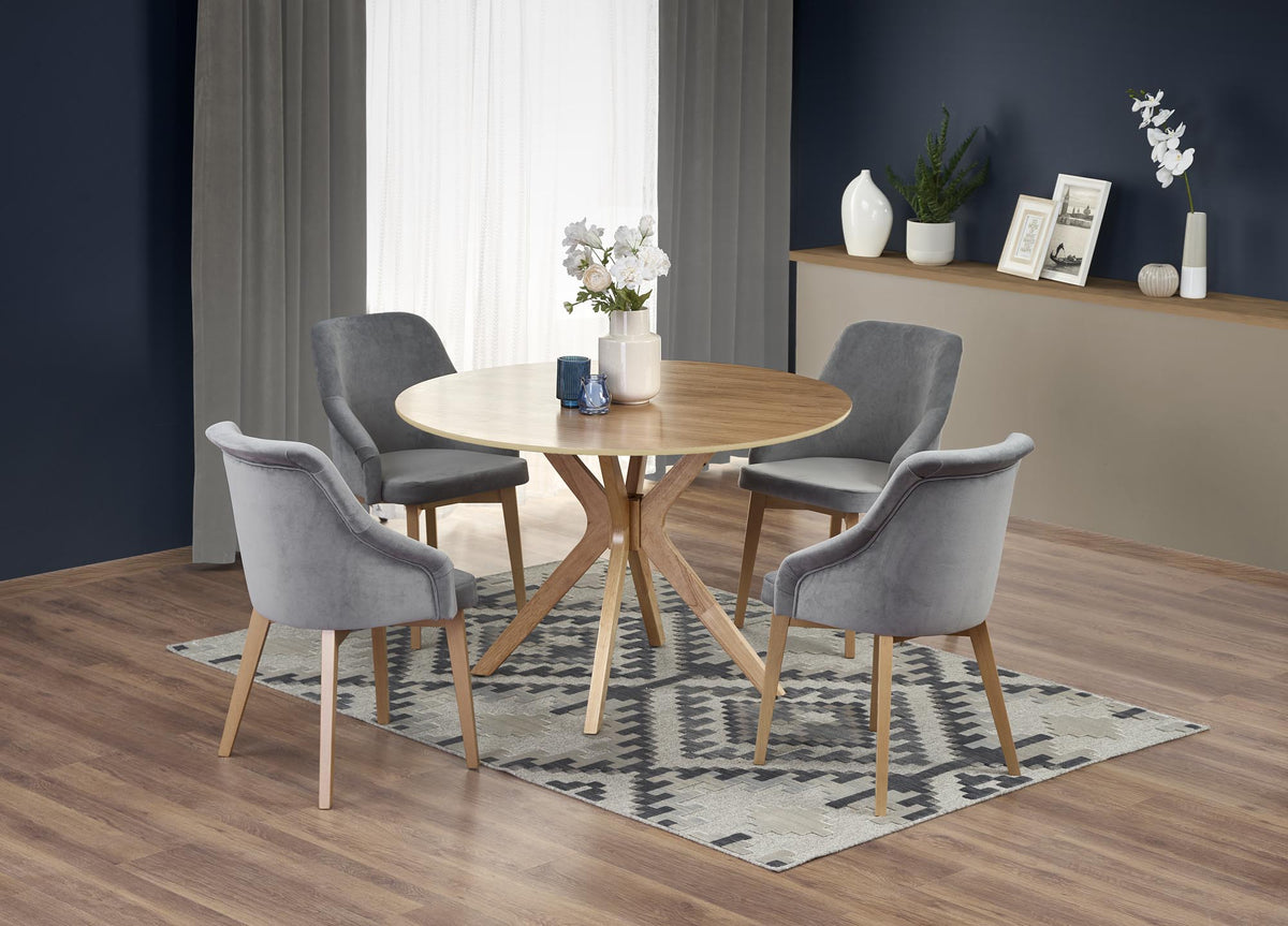 Tavolo rotondo per 4 persone rovere Sphera 120x77 cm