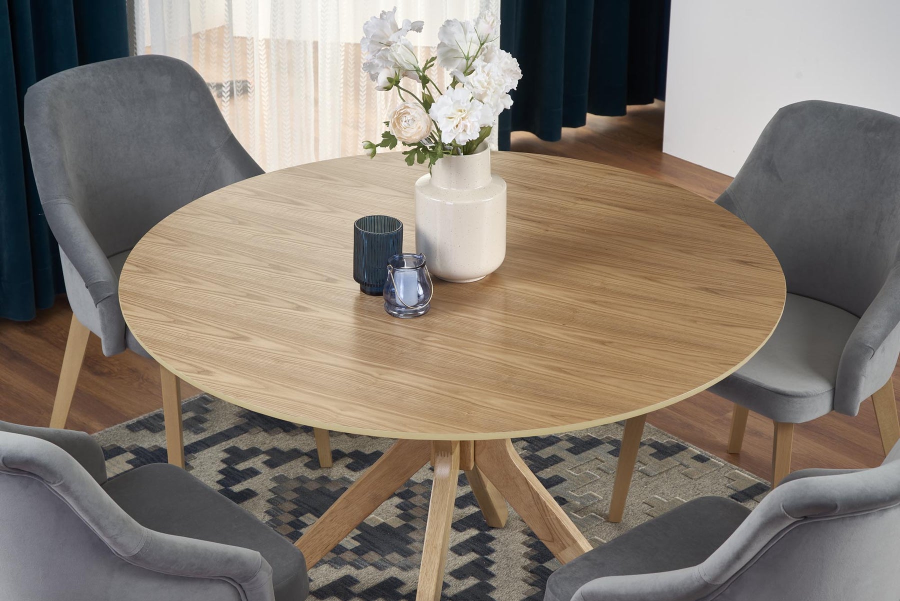 Tavolo rotondo per 4 persone rovere Sphera 120x77 cm