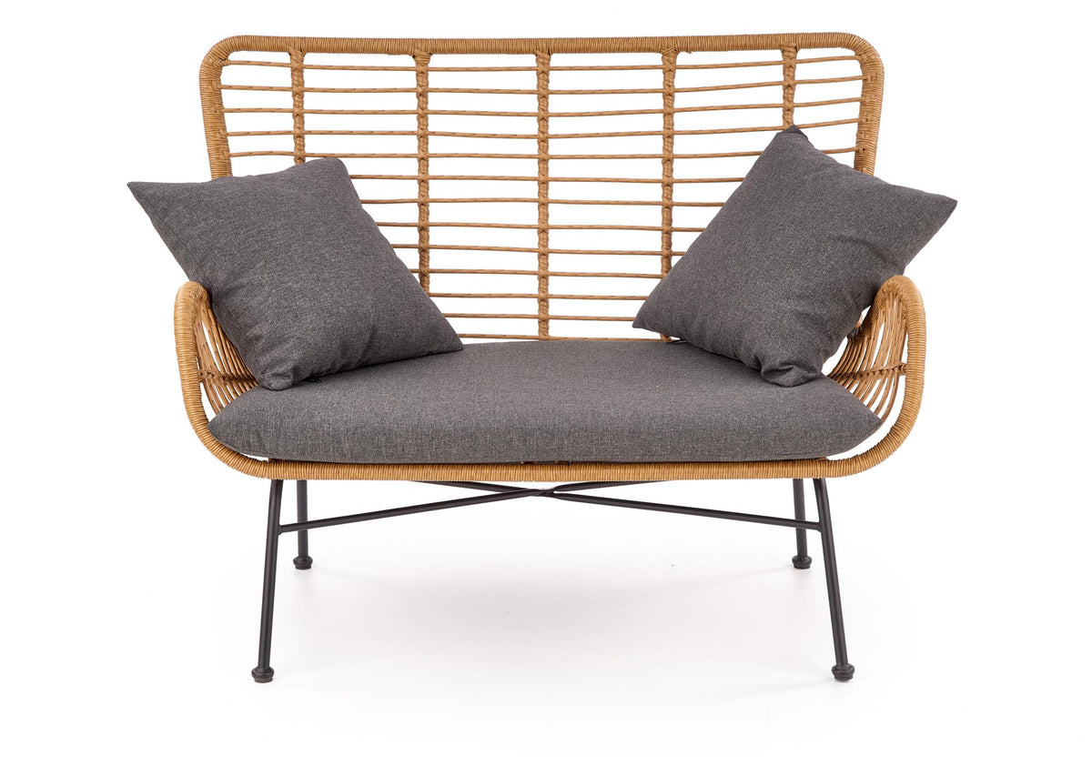 Divanetto da esterno in rattan sintetico Ares 96x45 cm