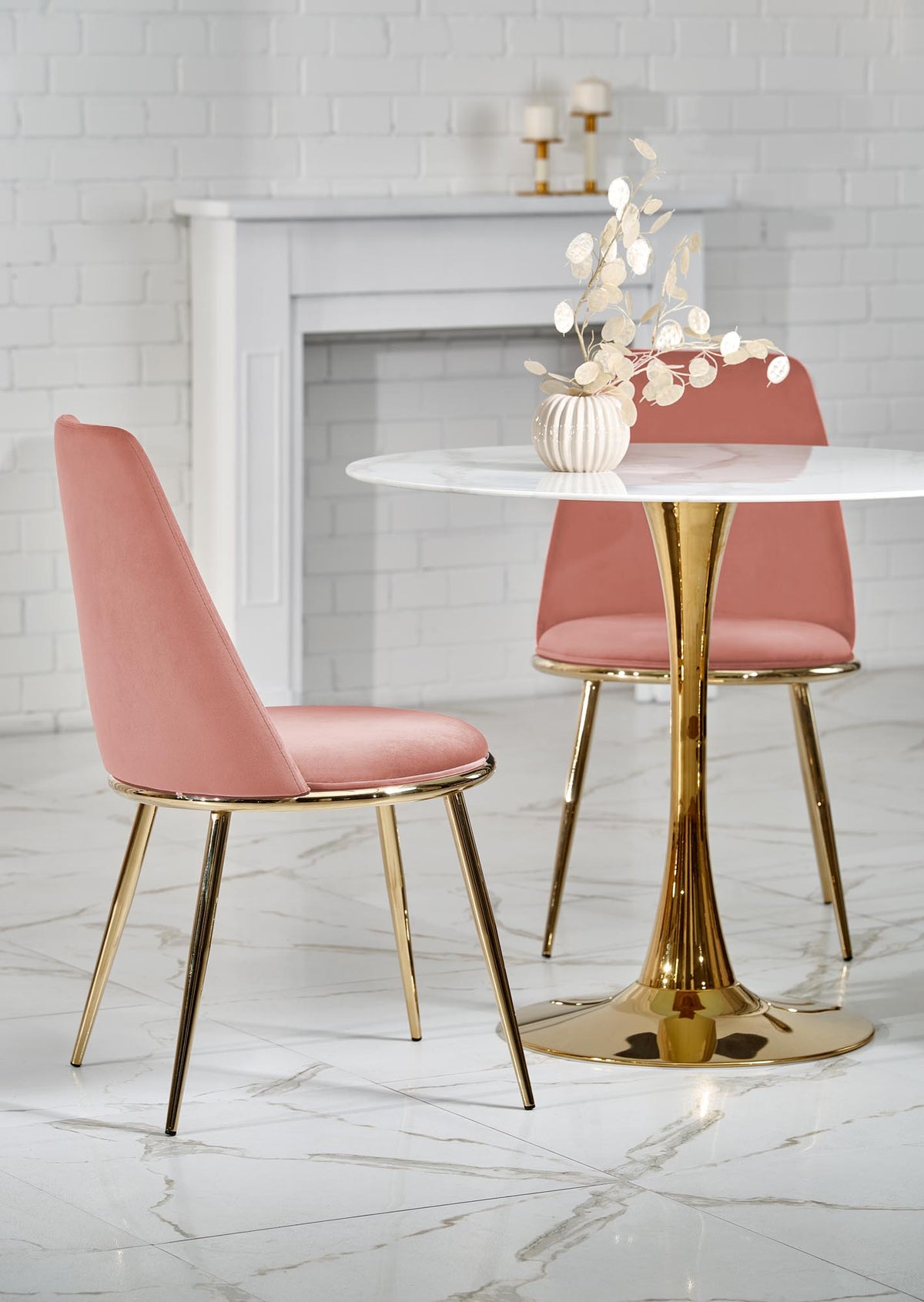 Tavolo rotondo per 4 persone rovere Cristallo 90x75 cm