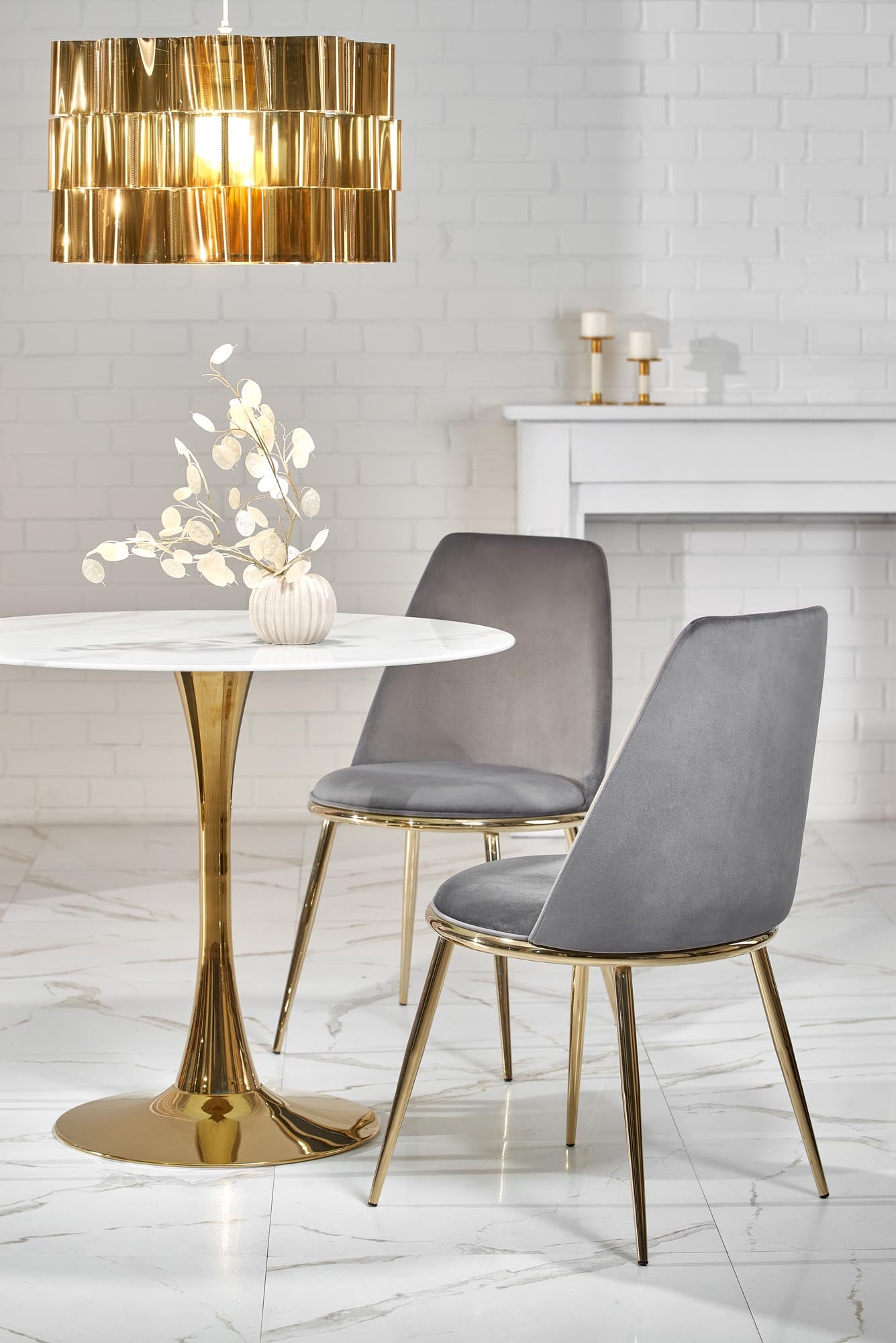 Tavolo rotondo per 4 persone rovere Cristallo 90x75 cm