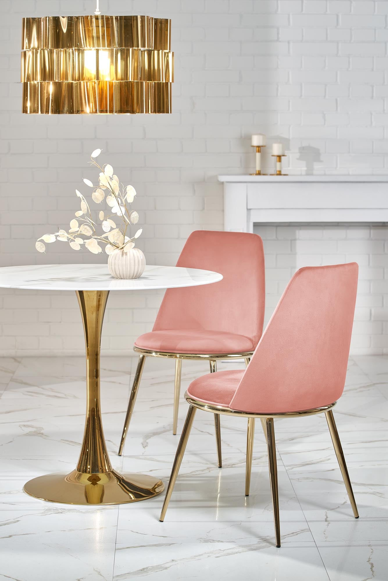 Tavolo rotondo per 4 persone rovere Cristallo 90x75 cm