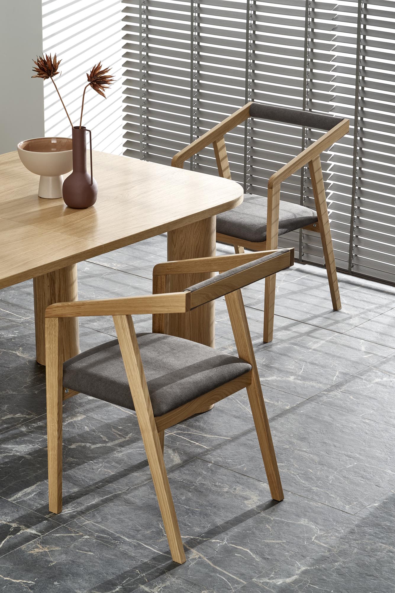 Tavolo per 4/6 persone tondo rovere Honos