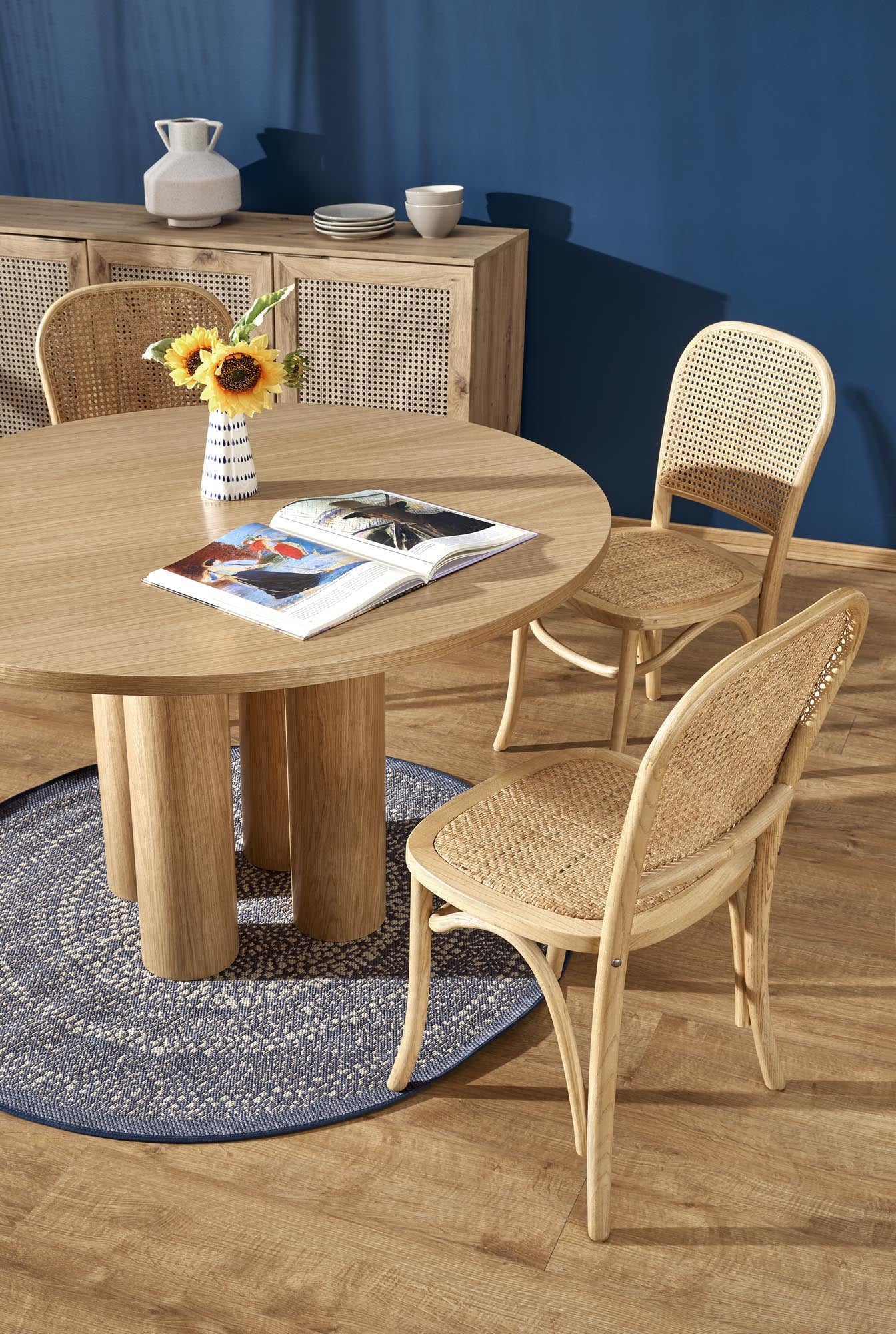 Tavolo per 4/6 persone tondo rovere Honos