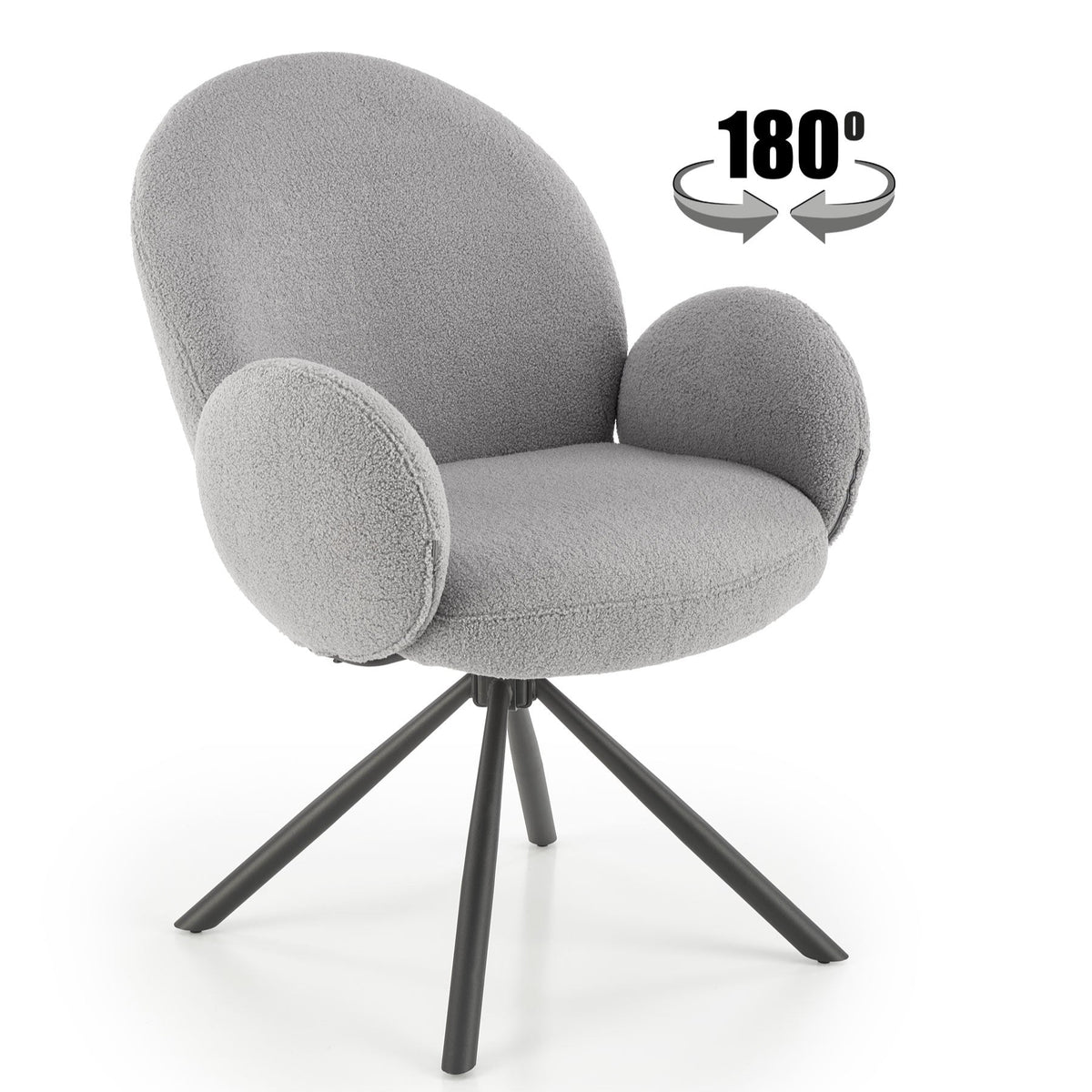 Sedia girevole in acciaio Spin 64x46 cm