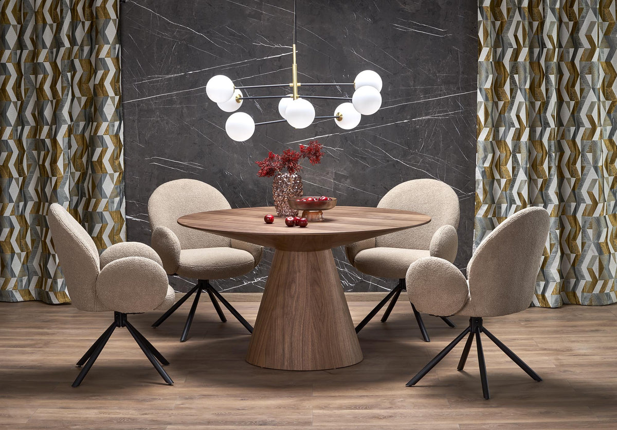 Tavolo rotondo per 4 persone rovere Topazio 136x78 cm