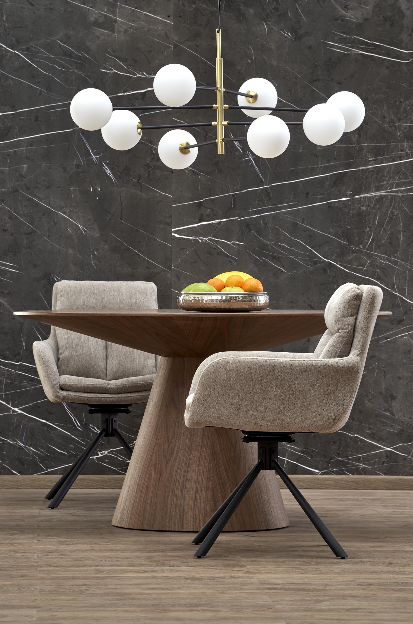 Tavolo rotondo per 4 persone rovere Topazio 136x78 cm