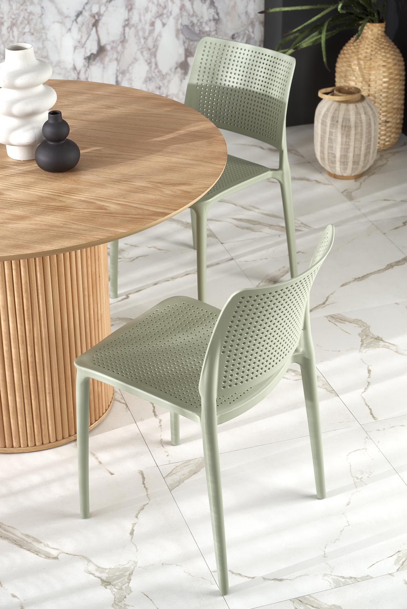 Tavolo rotondo per 4 persone rovere Erebus 120x78 cm