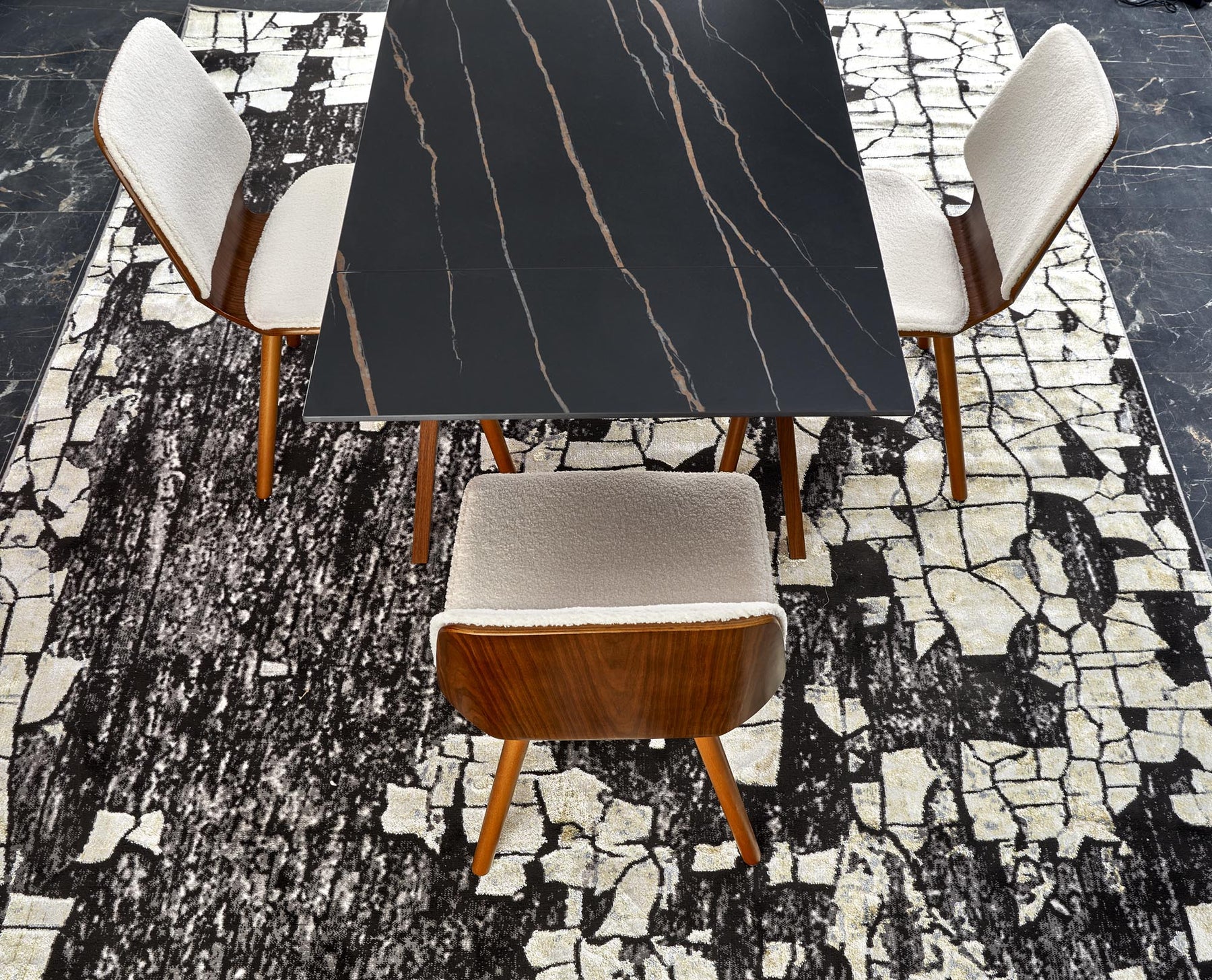 Tavolo allungabile per 6/8 persone marmo Fuego 140/200x82 cm