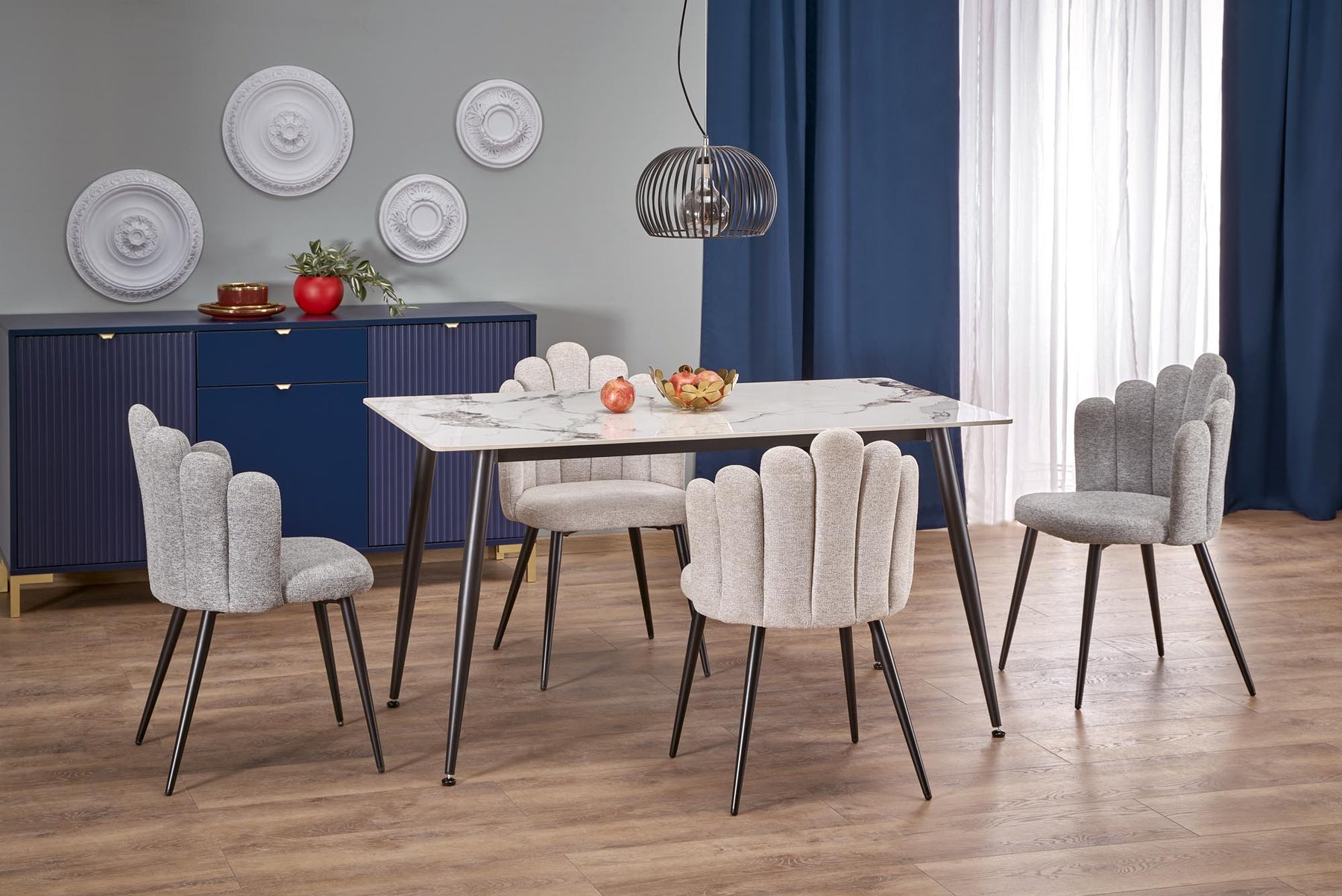 Tavolo rotondo per 4 persone marmo Fides 120x70 cm