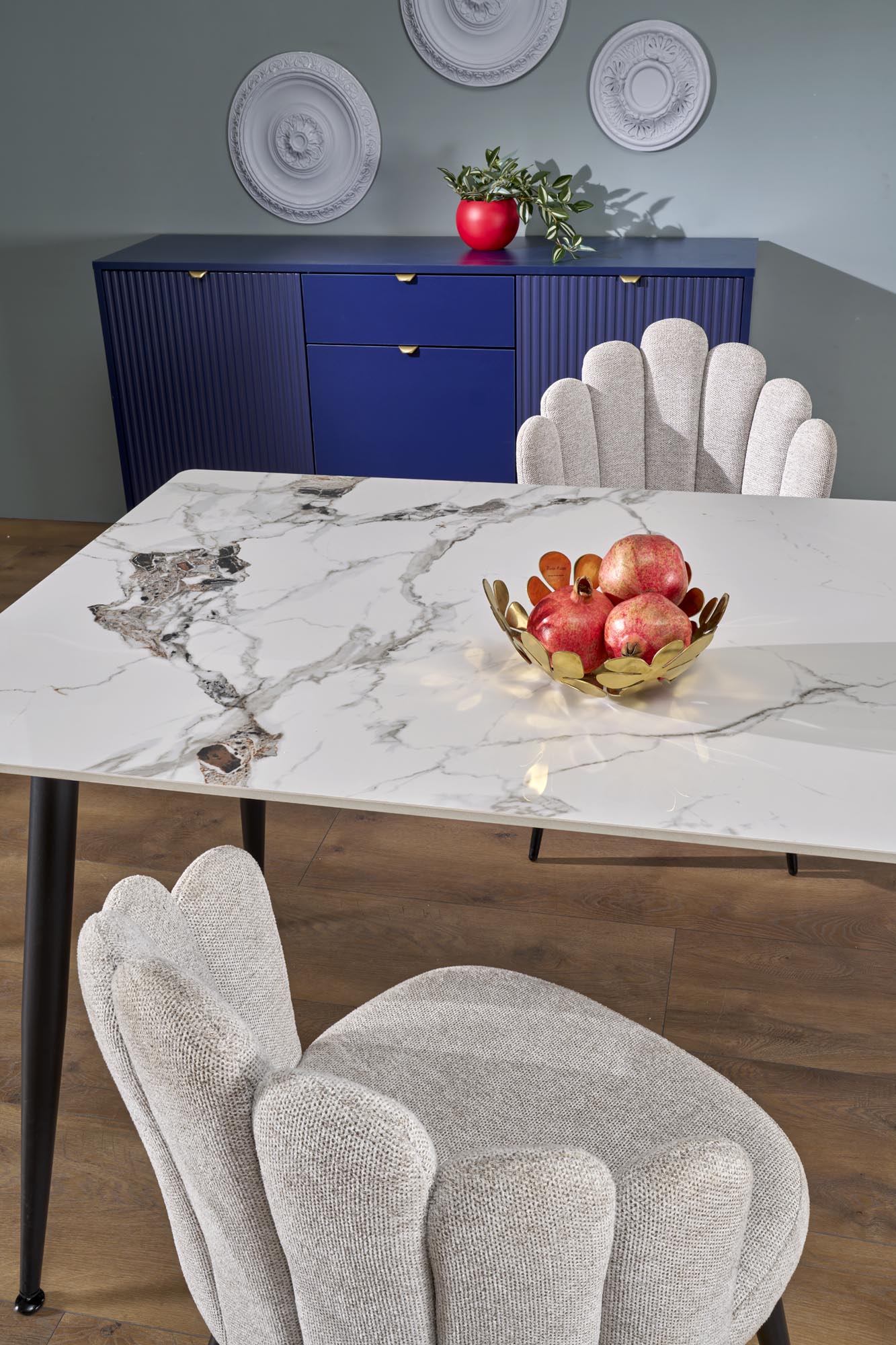 Tavolo rotondo per 4 persone marmo Fides 120x70 cm