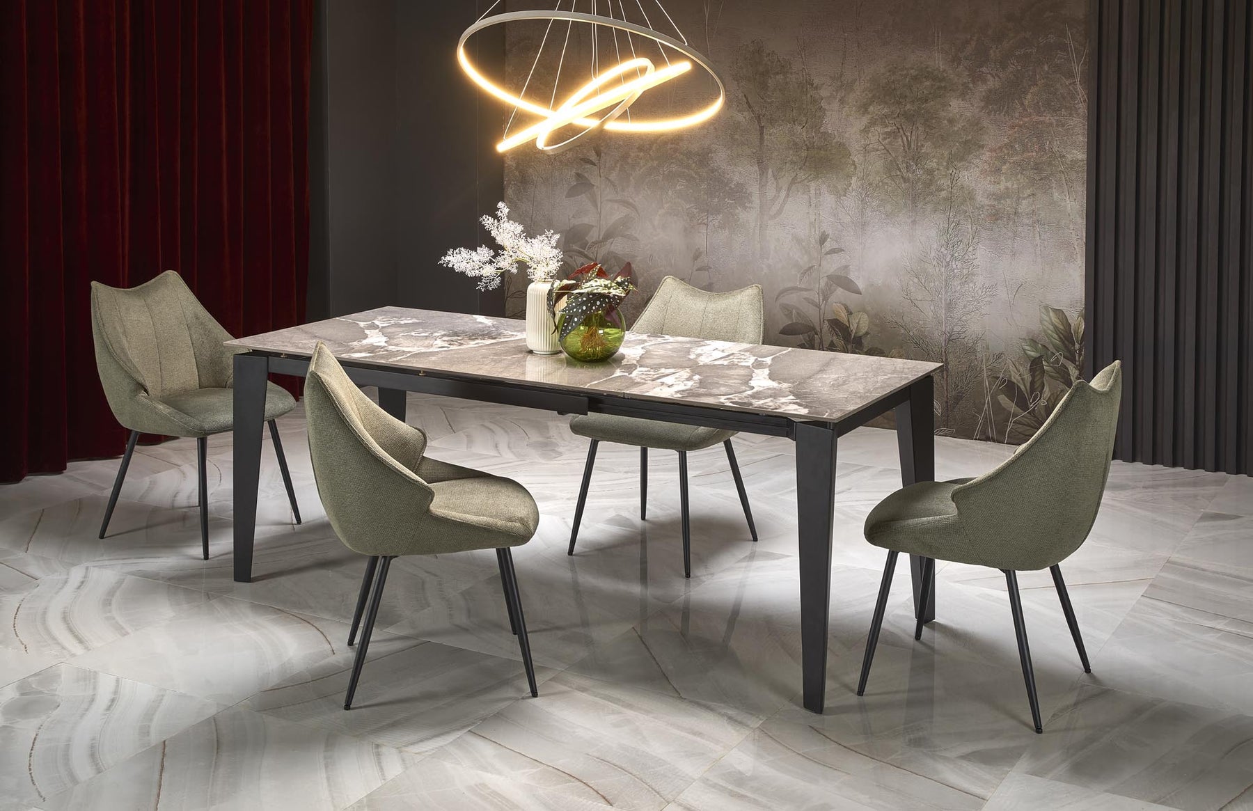 Tavolo allungabile per 6/8 persone marmo Aliseo 141/201x81 cm