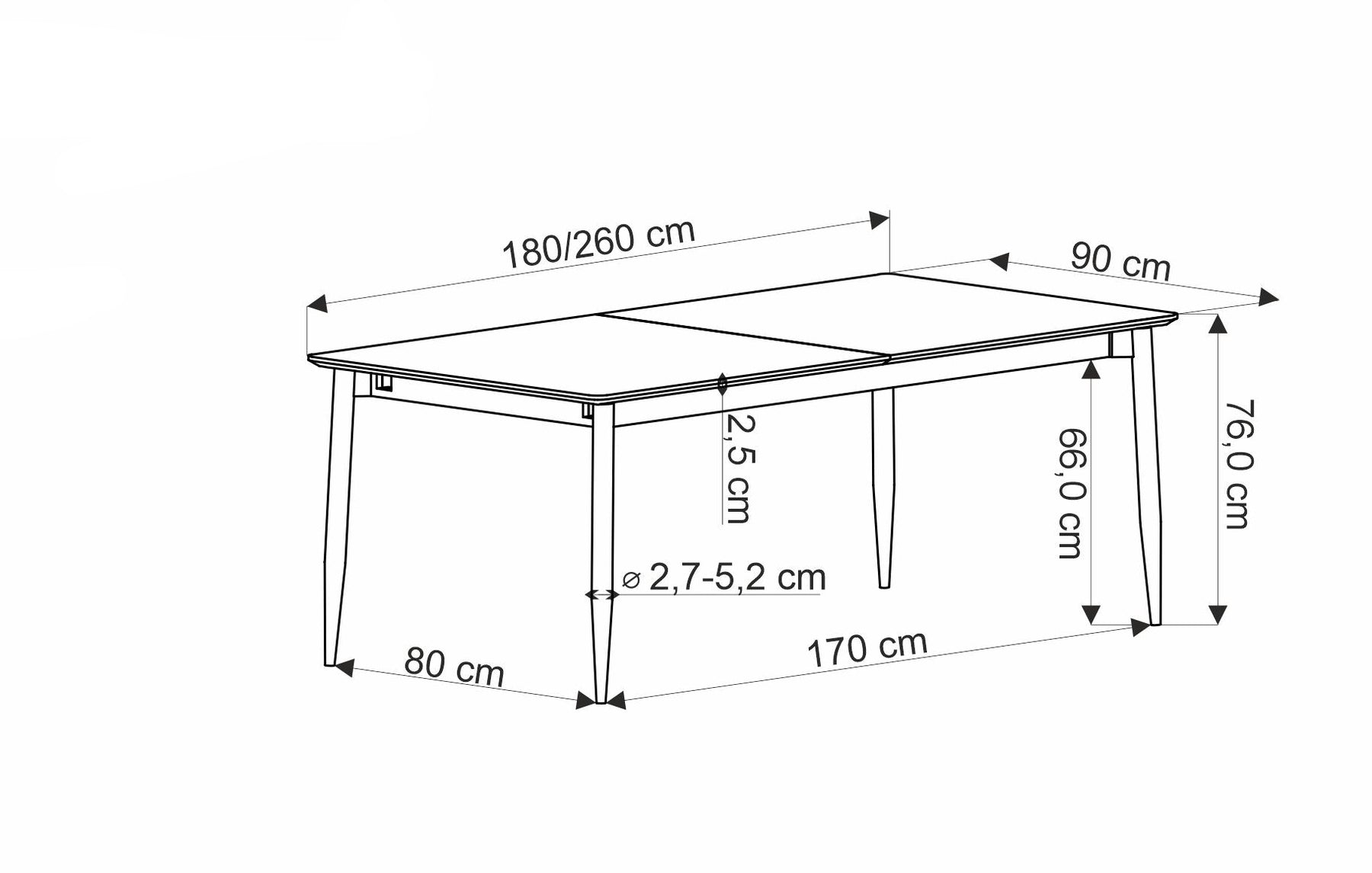 Tavolo allungabile per 6/8 persone marmo Onice 180/260x90 cm
