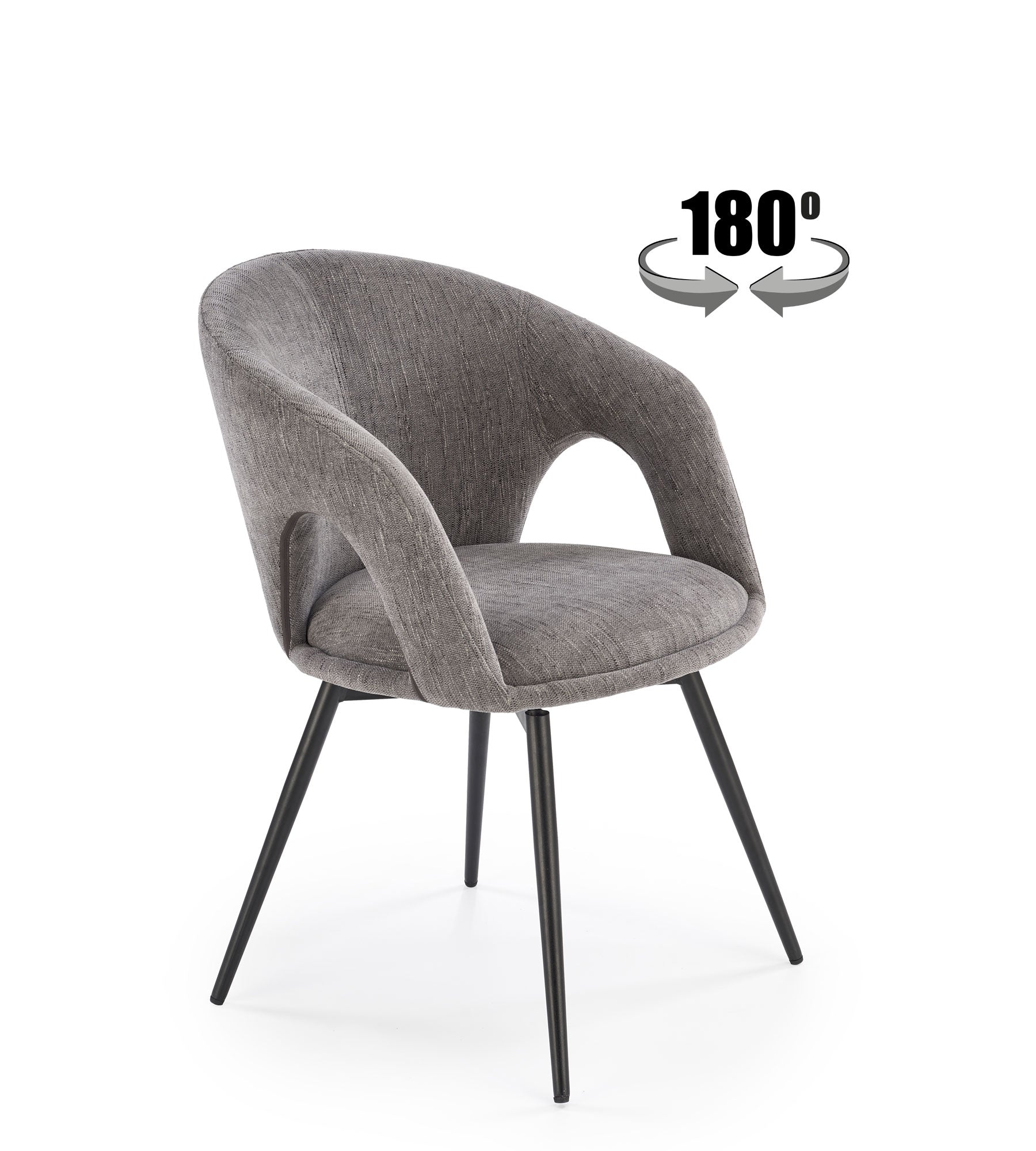 Sedia girevole in acciaio Mivy 57x78 cm