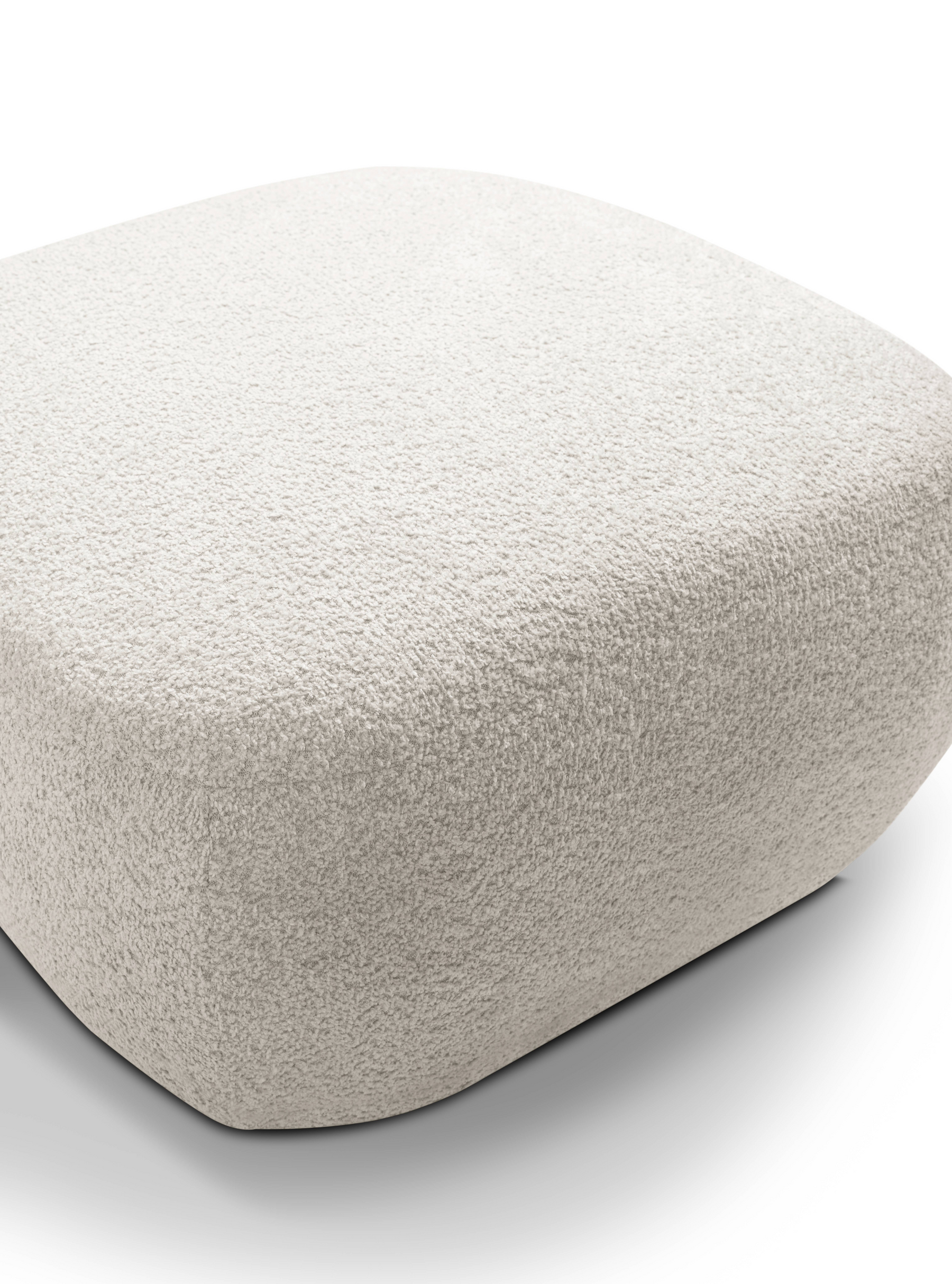 Pouf in tessuto bouclè Madrid 75x39 cm