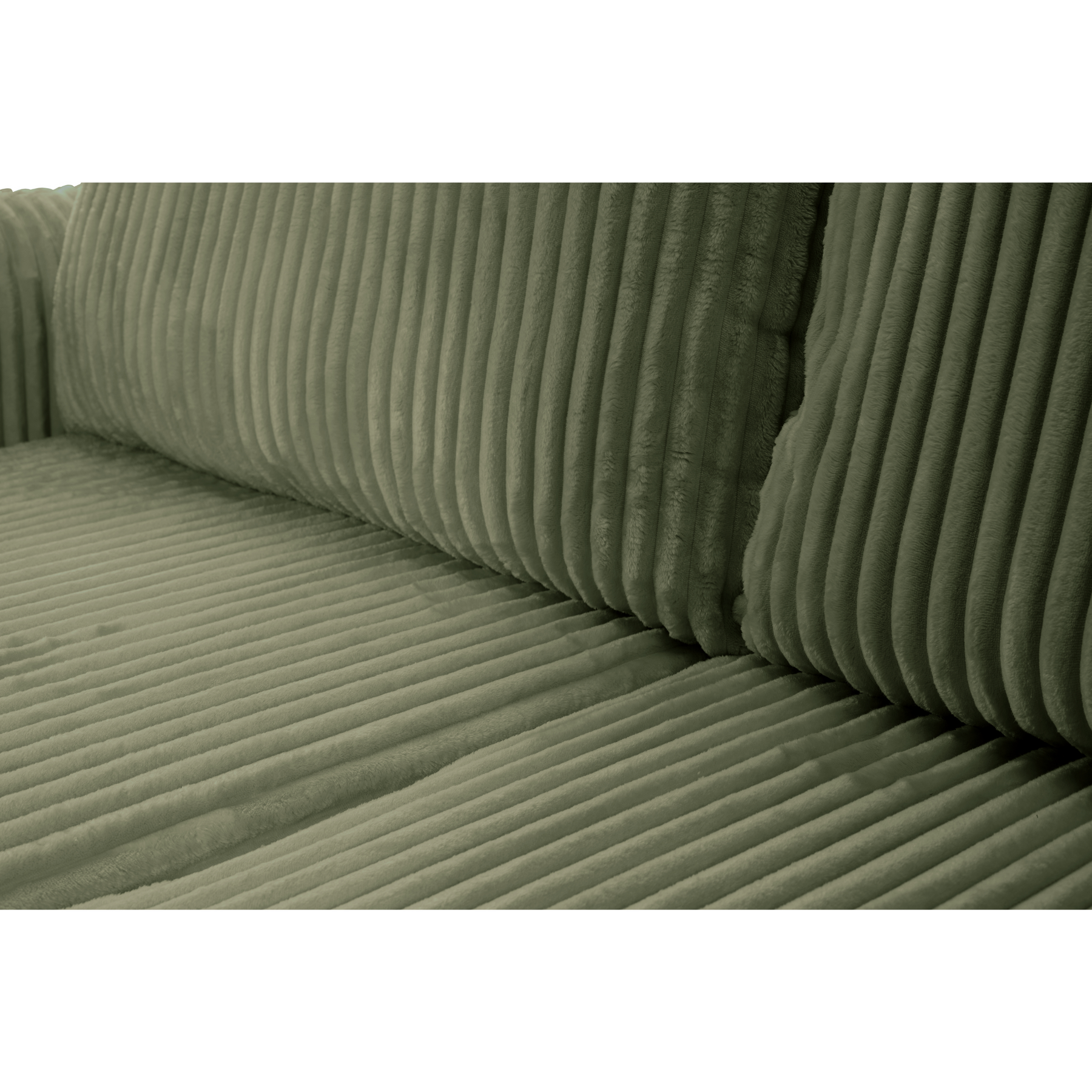 Divano letto angolare in tessuto cannettato Parigi 257x111/177 cm