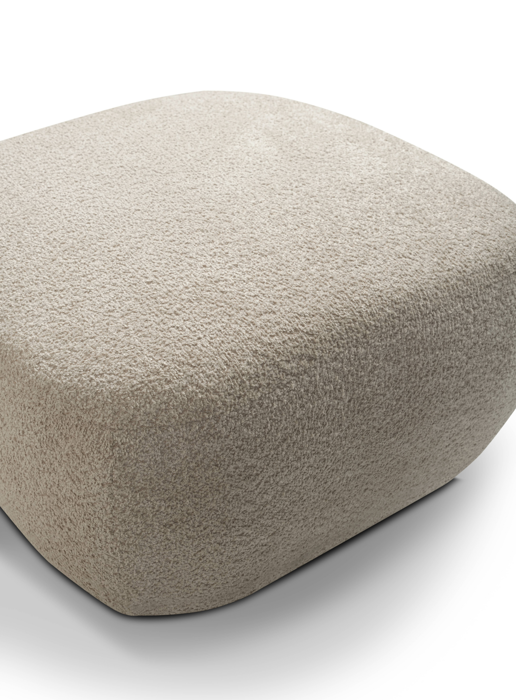 Pouf in tessuto bouclè Madrid 75x39 cm