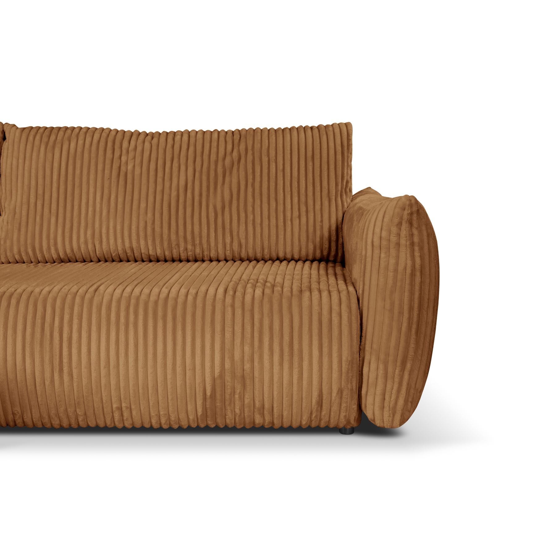Divano letto angolare in tessuto cannettato Parigi 257x111/177 cm
