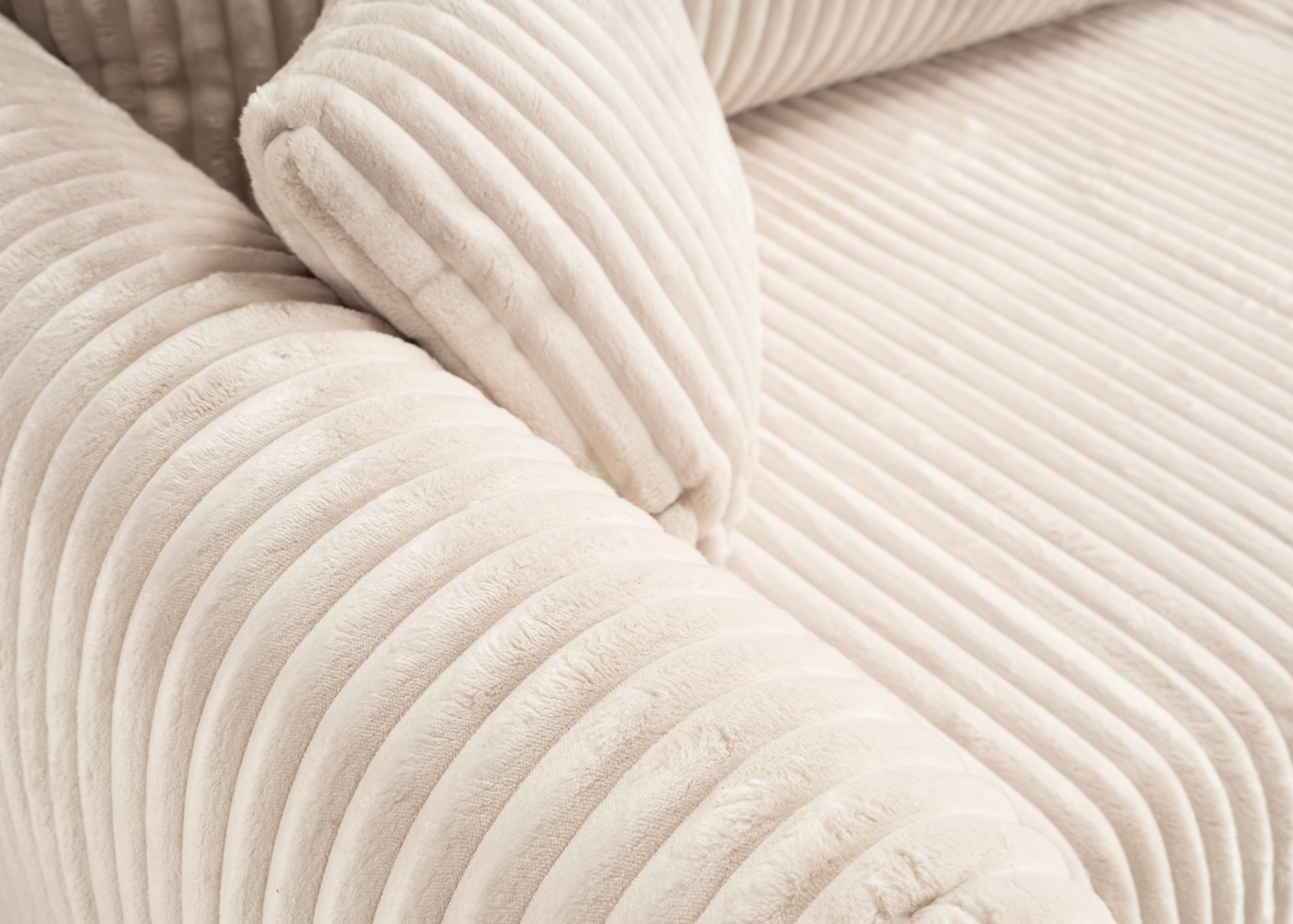 Divano letto in tessuto cannettato cashmere Marsiglia 240x108/145 cm