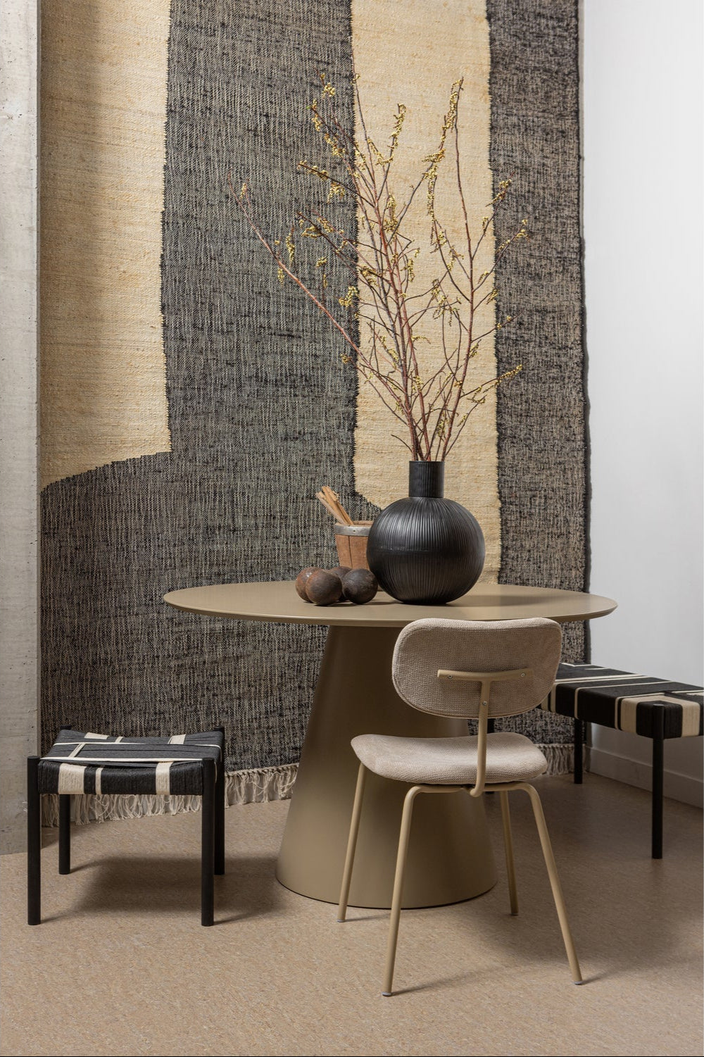 Tavolo da pranzo rotondo Jorre 76x120 cm