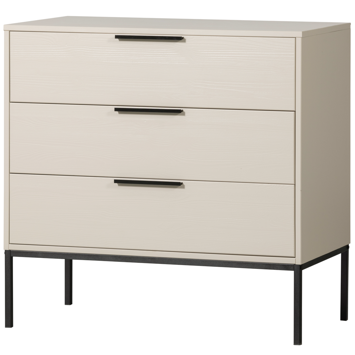 Cassettiera 3 cassetti in legno di pino Adam 93x94 cm