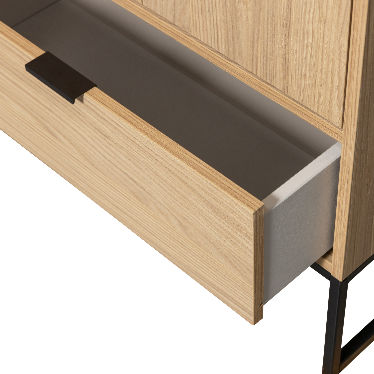 Credenza 2 ante 1 cassetto in polvere di pino Silas 210x60 cm