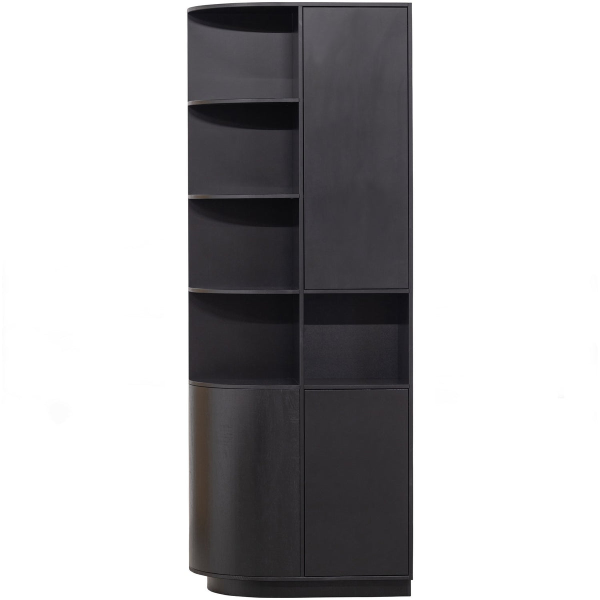 Credenza 2 ante in legno di pino nero opaco Finca 210x78 cm