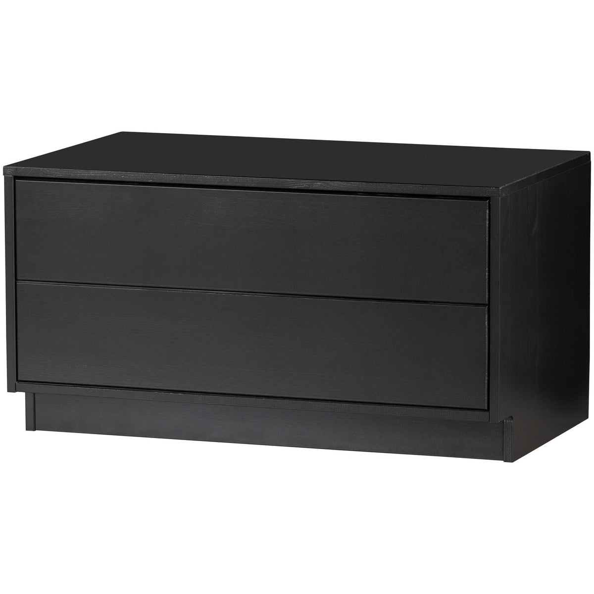 Mobile TV 2 cassetti in legno di pino nero Finca