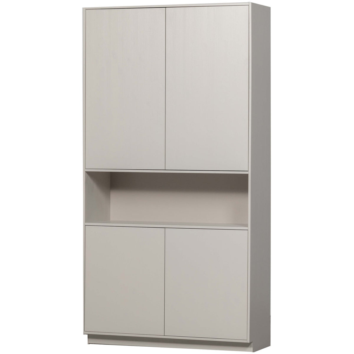 Credenza 4 ante in legno di pino grigio nebbia Finca 110x210 cm