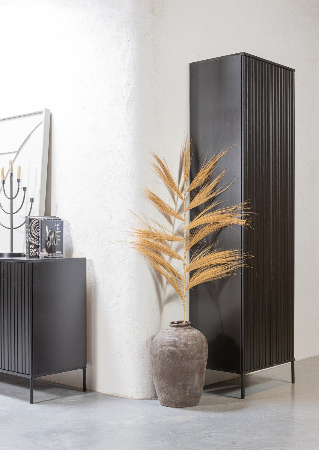 Credenza 2 ante 1 cassetto in legno di frassino New Gravure 210x60 cm