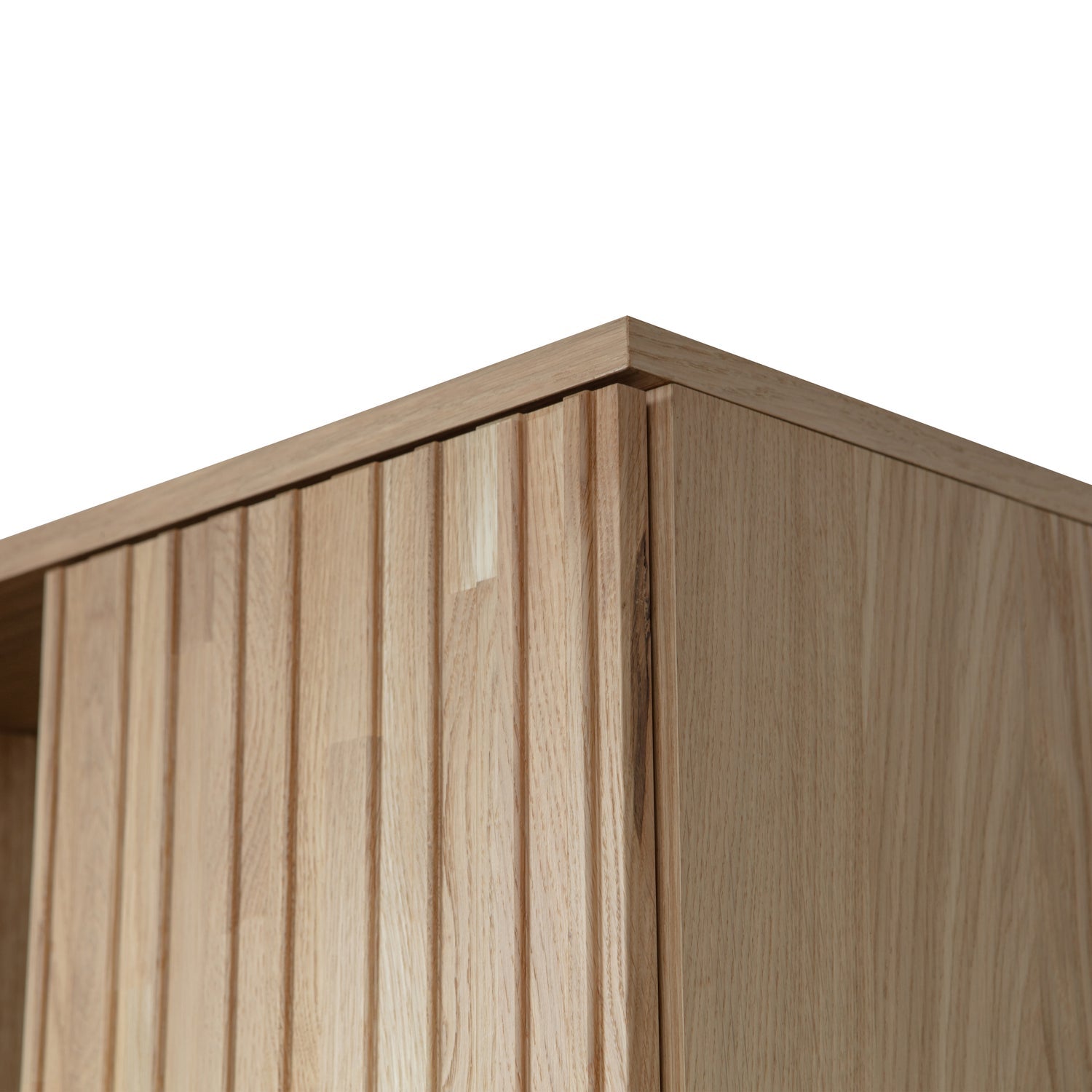 Credenza 2 ante 1 cassetto in legno di frassino New Gravure 210x60 cm