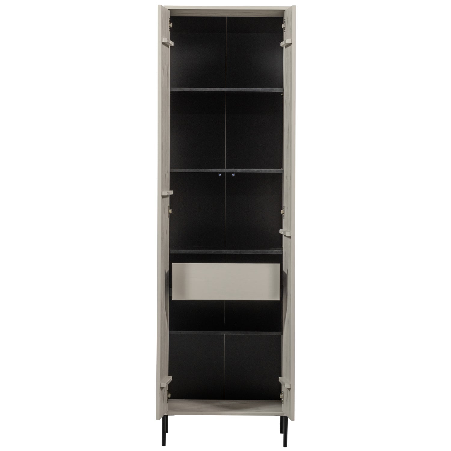 Credenza 2 ante 1 cassetto in legno di frassino New Gravure 210x60 cm
