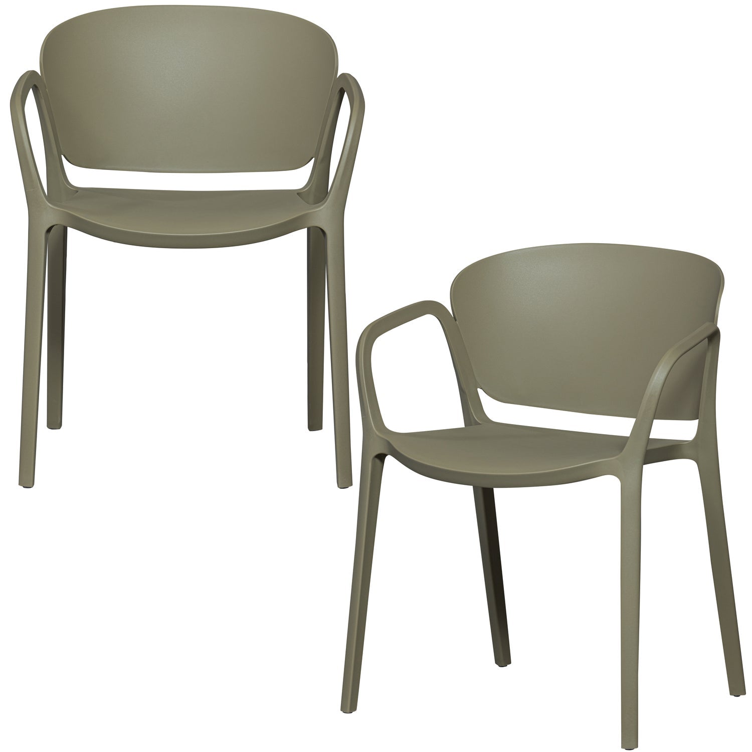 Set di 2 sedie da esterno in polipropilene Bent 57x75 cm
