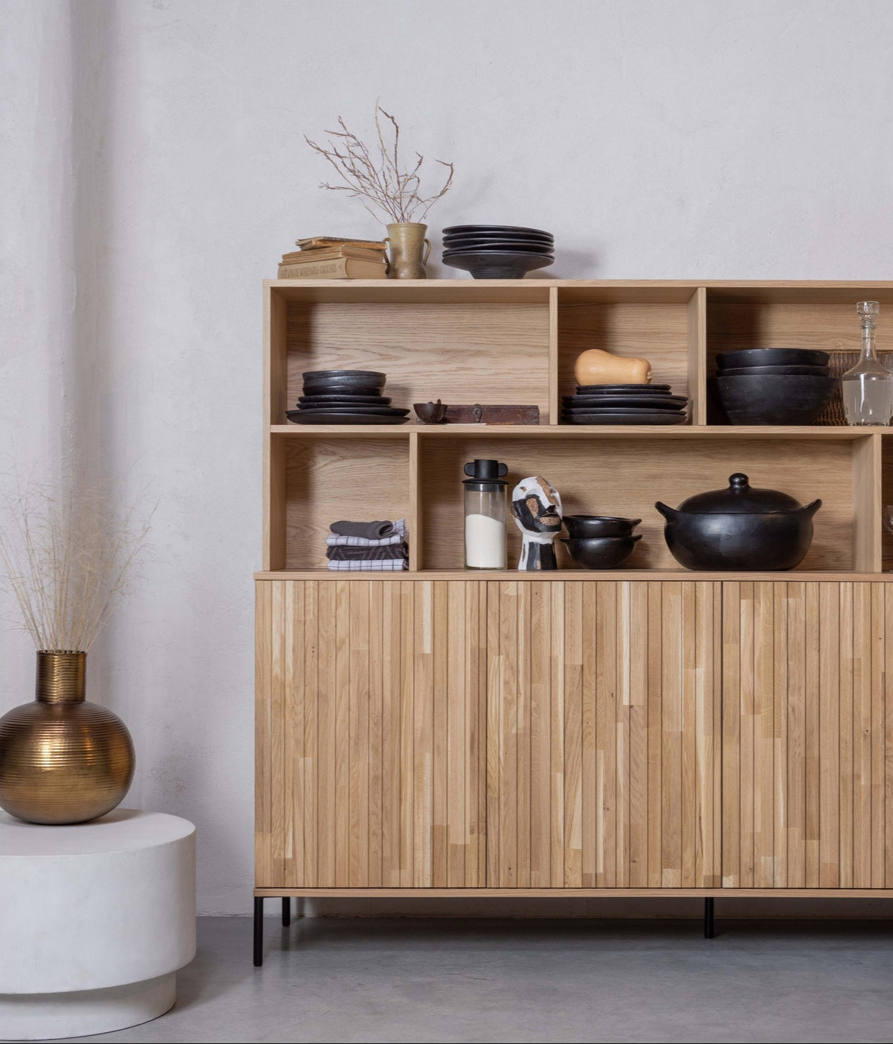 Credenza 4 ante in rovere New Gravure 85x200 cm