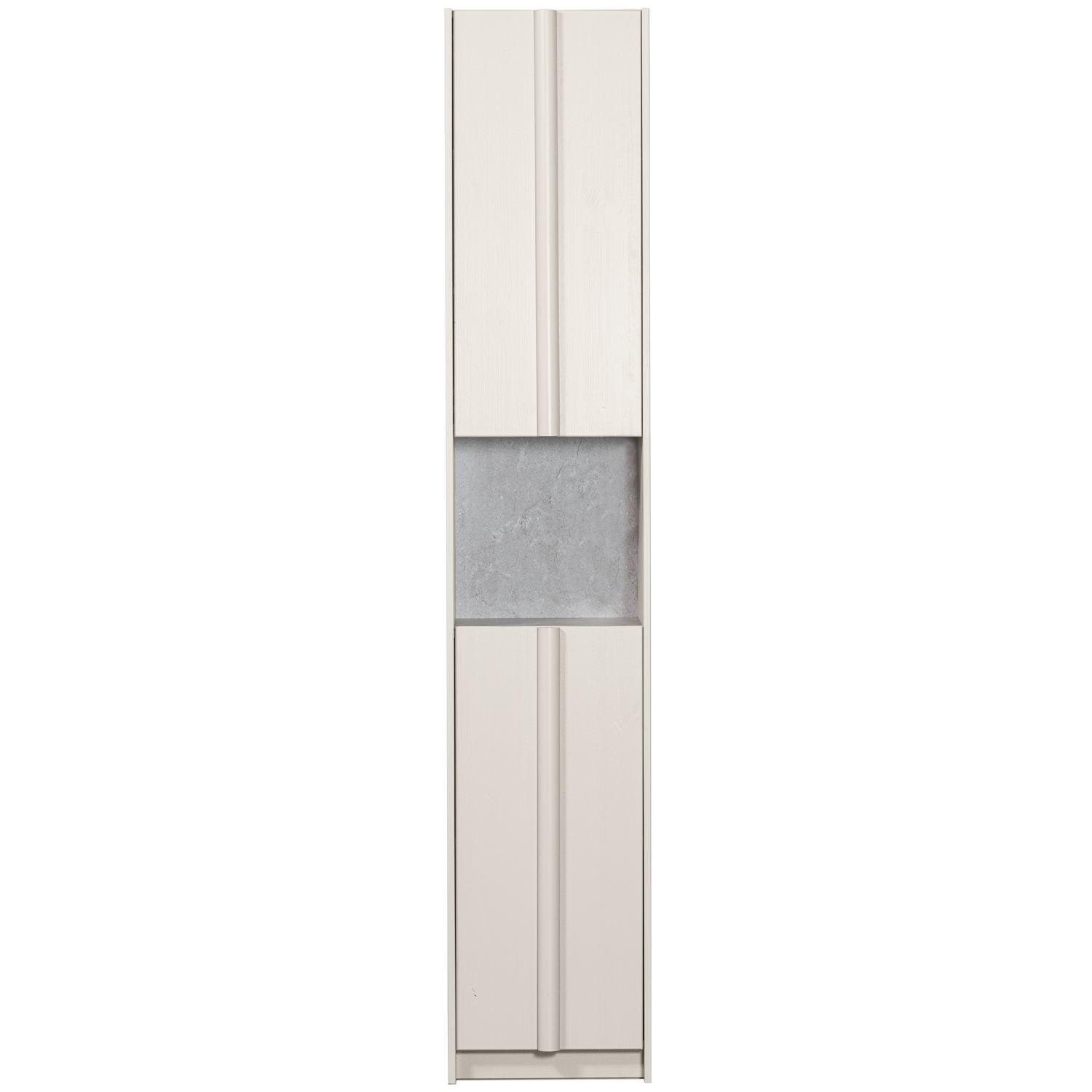 Armadio in polvere di pino con decorazione cemento Basu 210x40 cm