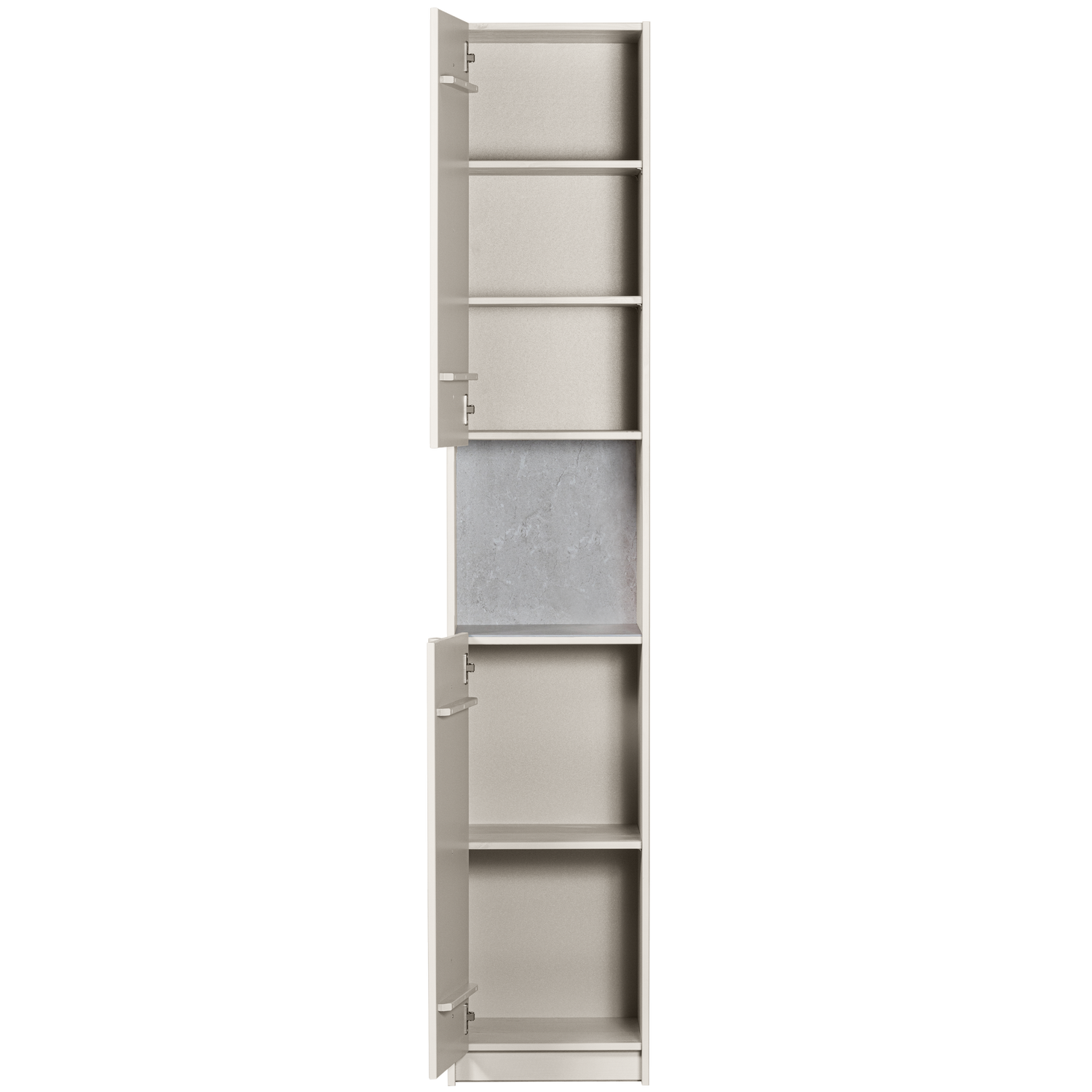 Armadio in polvere di pino con decorazione cemento Basu 210x40 cm