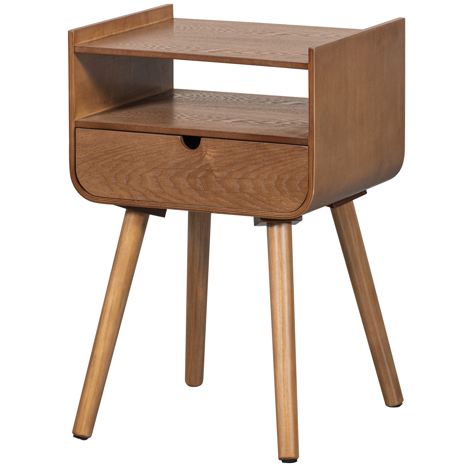 Comodino/tavolino in legno naturale Nils 54x36 cm
