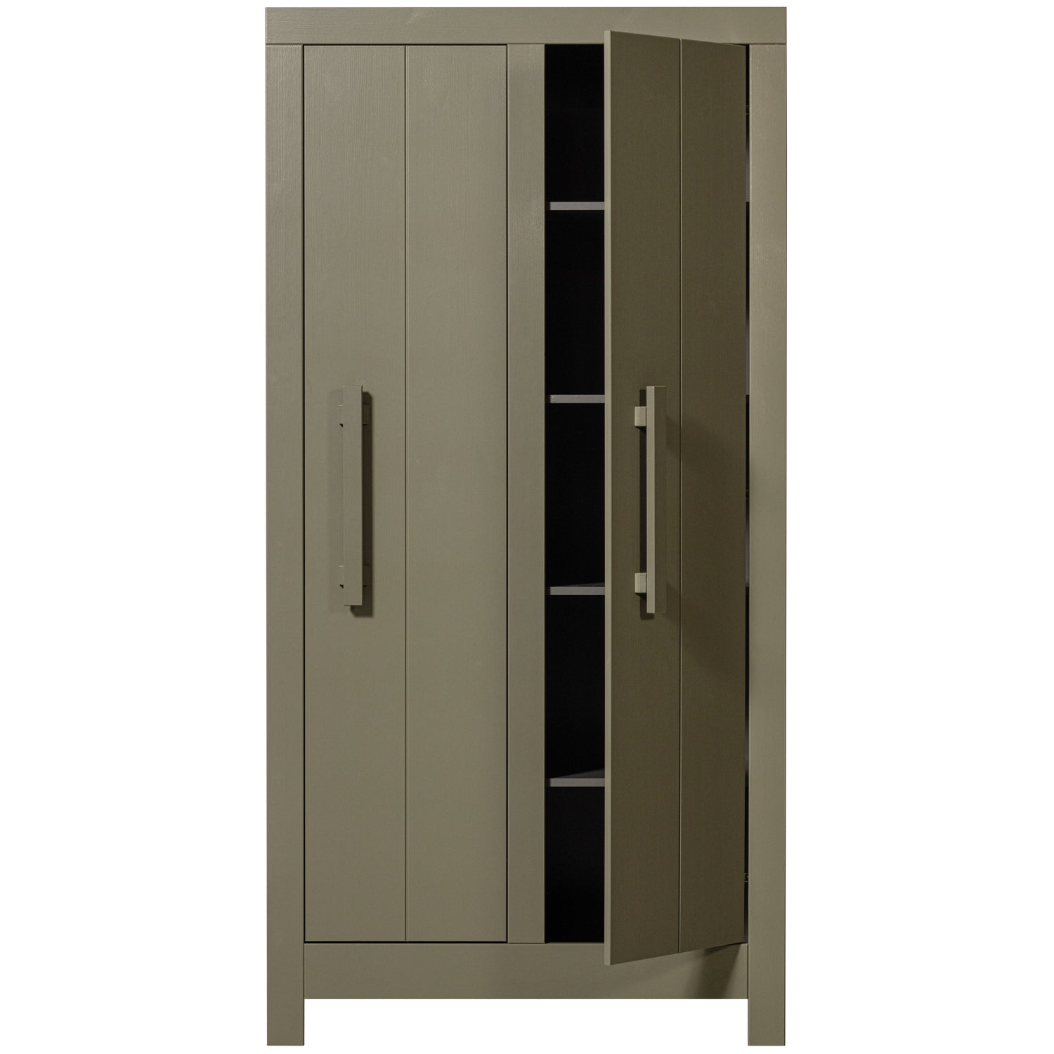 Armadio 2 ante in legno di pino verde Bobby 95x190 cm