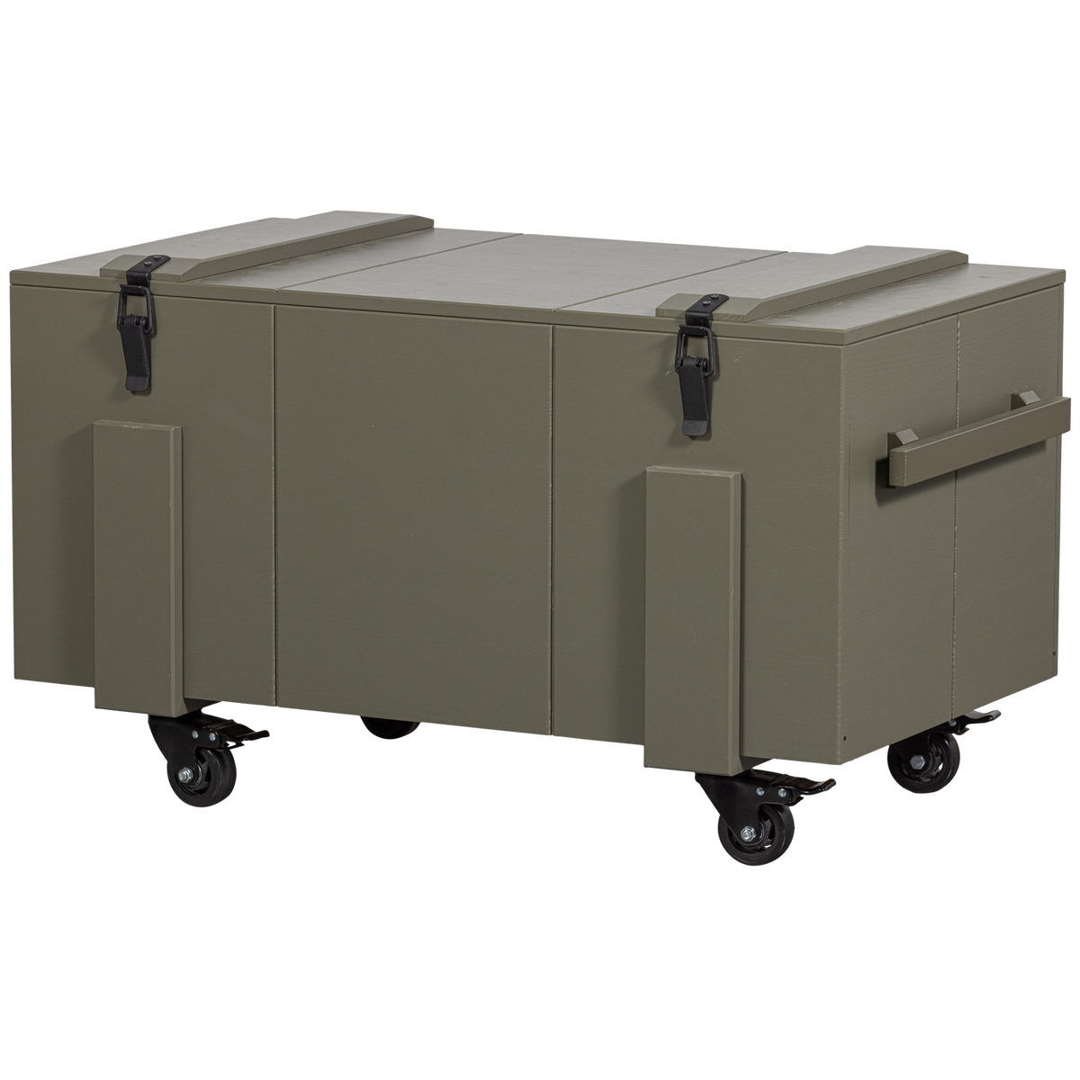 Baule in pino verde foresta Bobby 55x100 cm