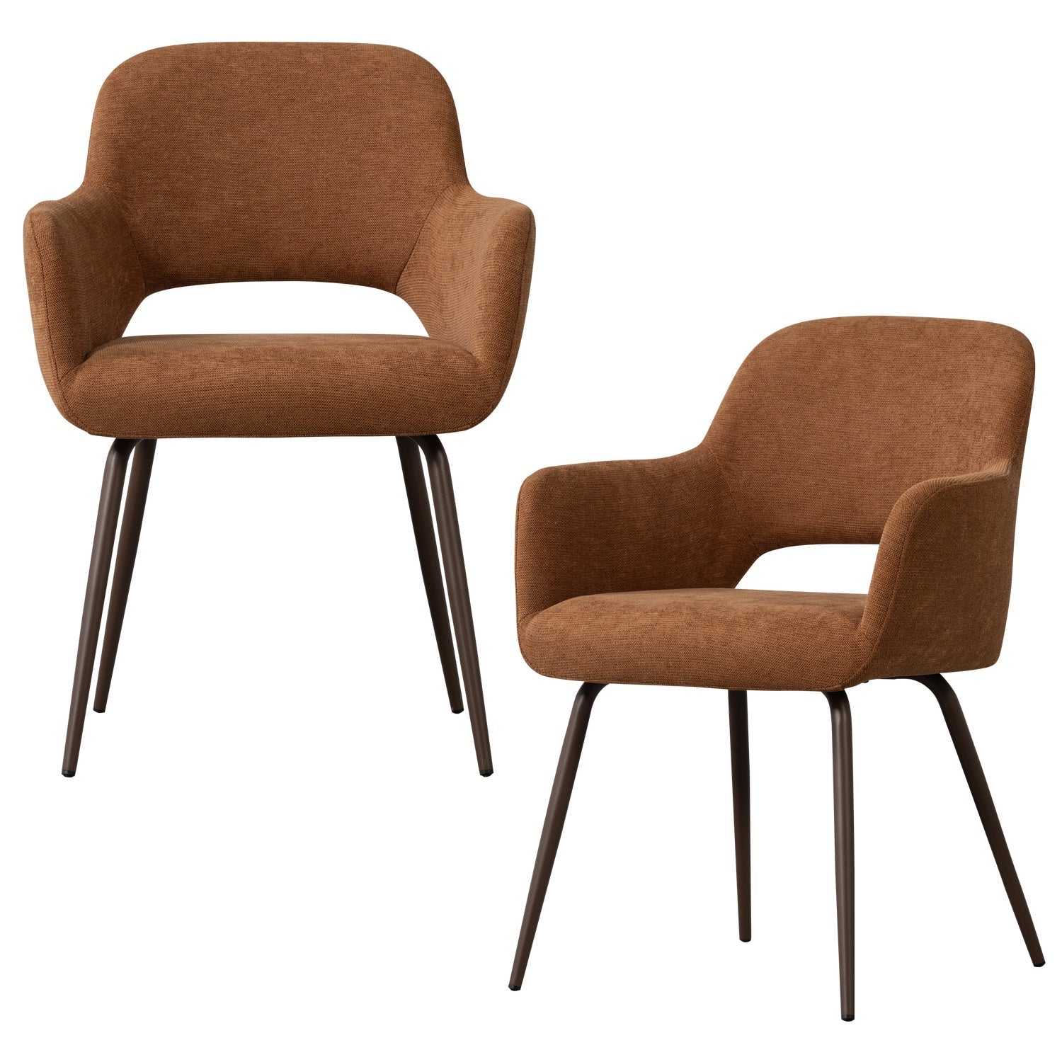 Set di 2 poltrone in poliestere con braccioli Jenny 58x80 cm