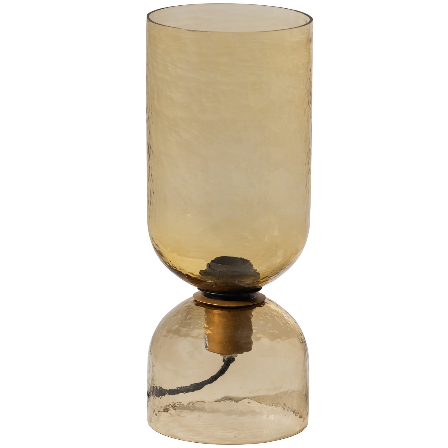 Lampada da tavolo in vetro beige Zuri 38x15 cm