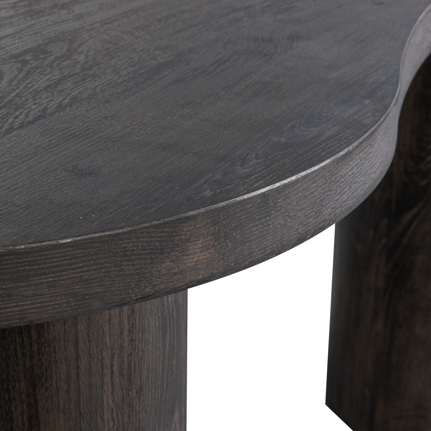 Tavolino/scrivania organico marrone scuro Moon 75x150 cm