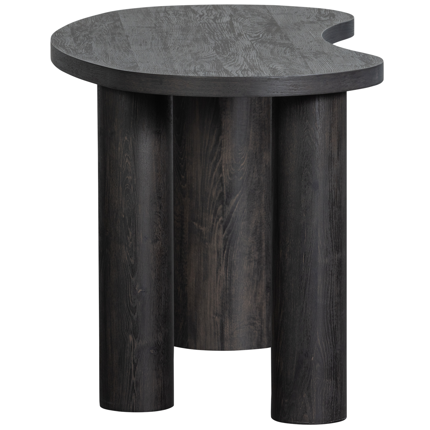 Tavolino/scrivania organico marrone scuro Moon 75x150 cm