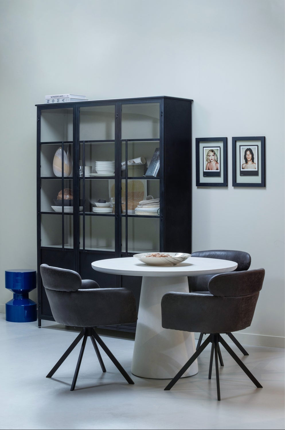 Vetrina 5 ripiani in metallo nero 200x137 cm