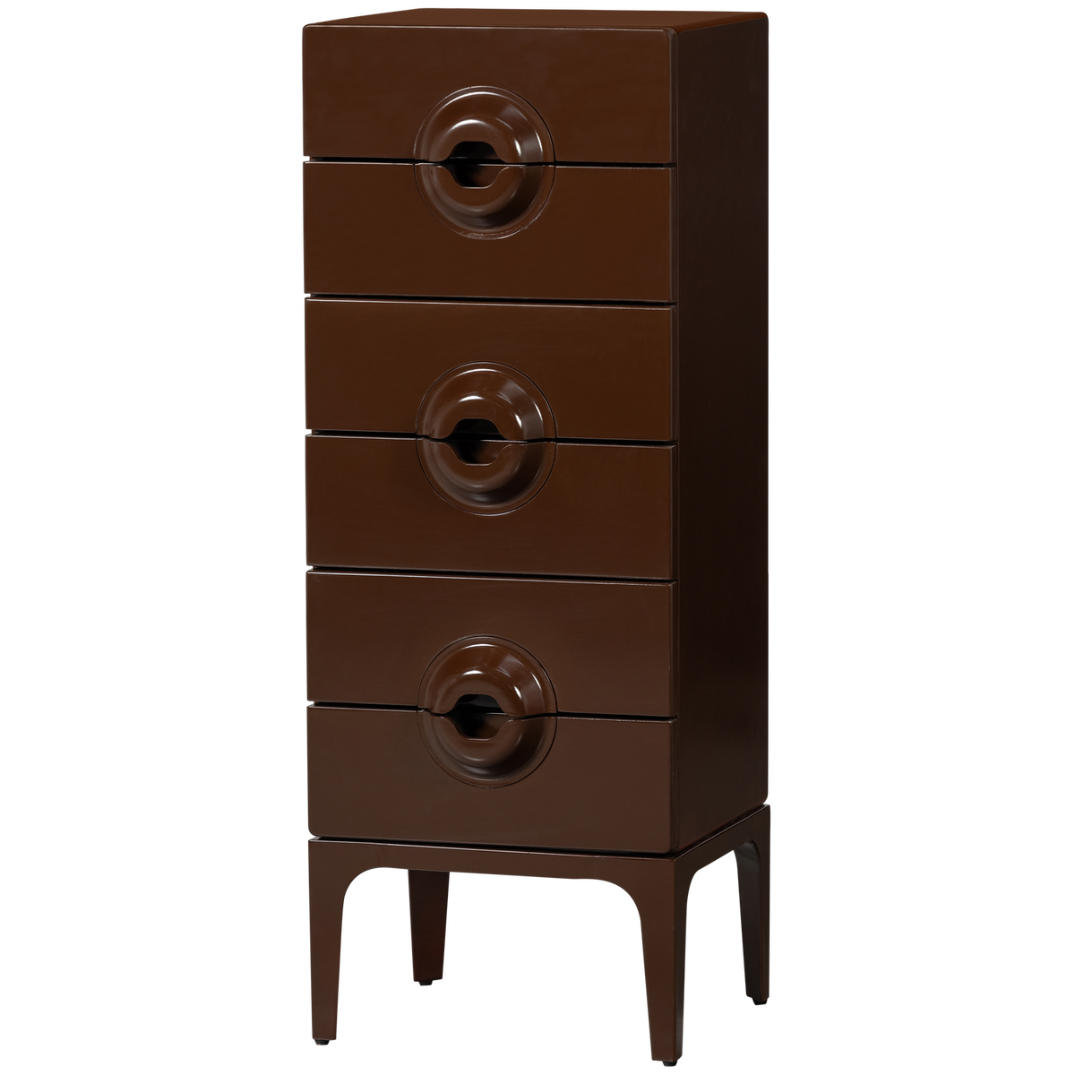 Cassettiera 6 cassetti in legno di eucalipto Merge 120x44 cm