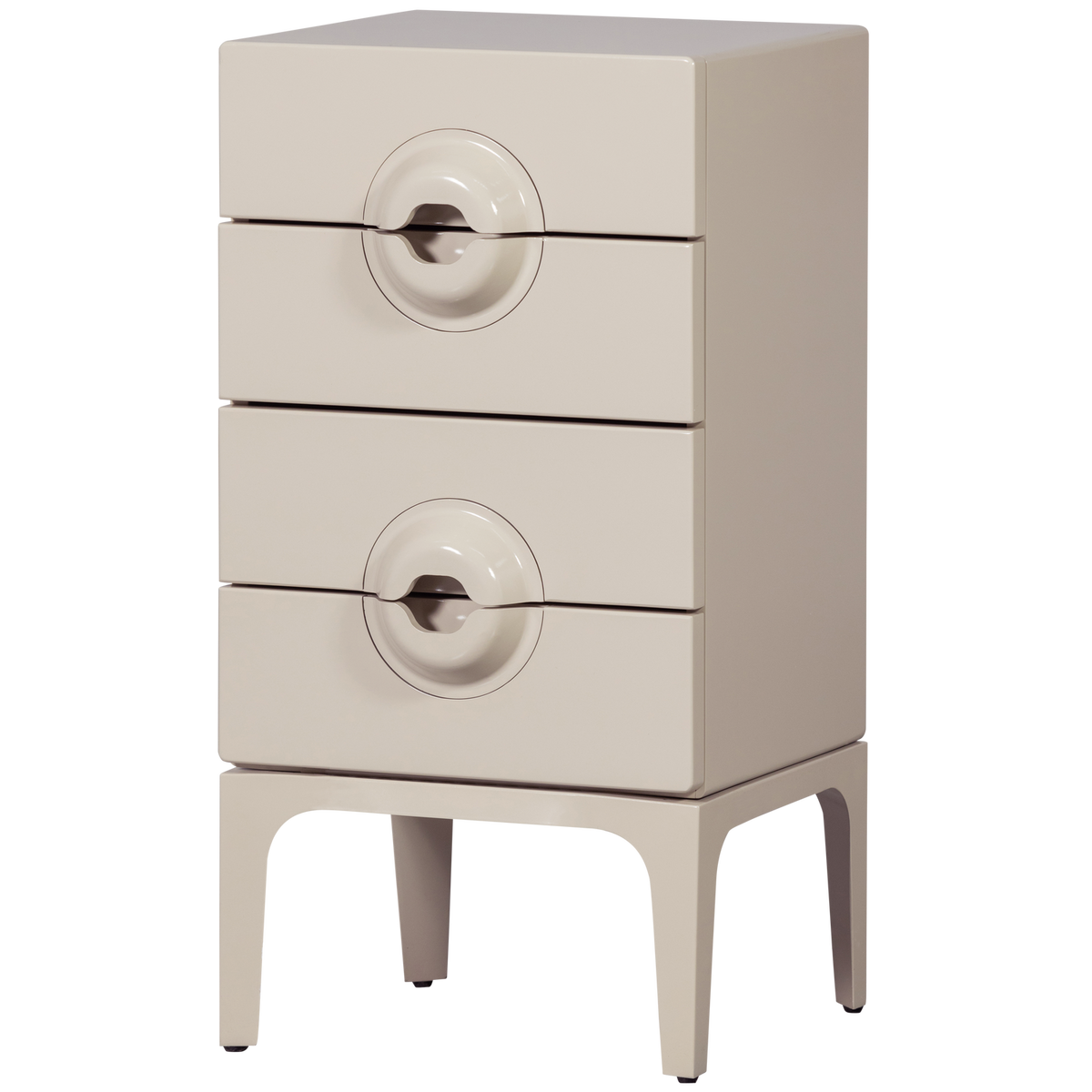 Cassettiera 4 cassetti in legno di eucalipto Merge 89x44 cm