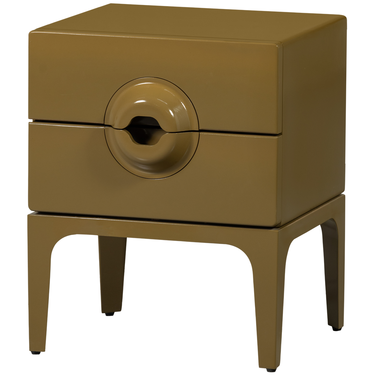 Comodino 2 cassetti in legno Merge 44x45 cm