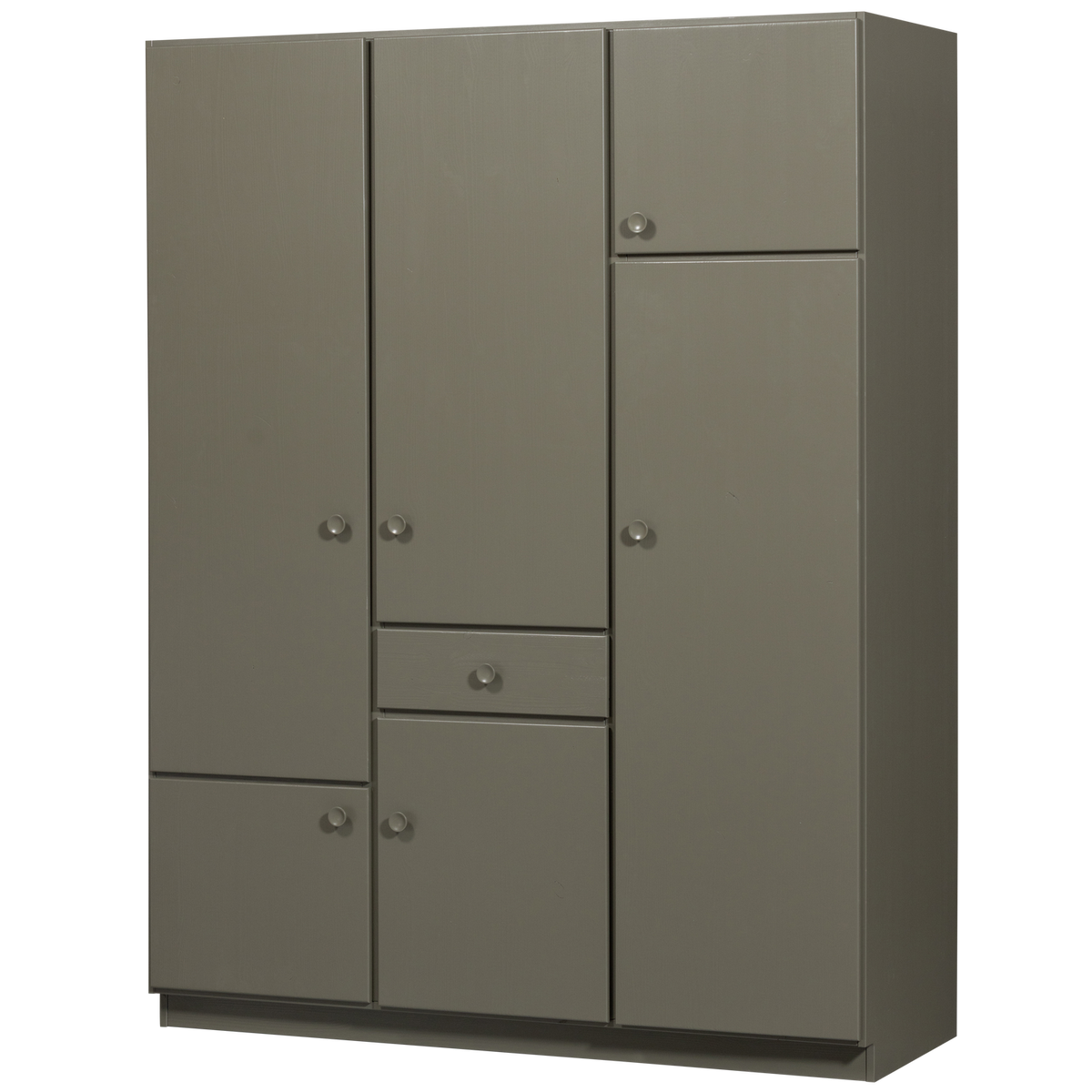 Armadio/cappottiera 6 ante 1 cassetto in pino verde Alfie 210x160cm